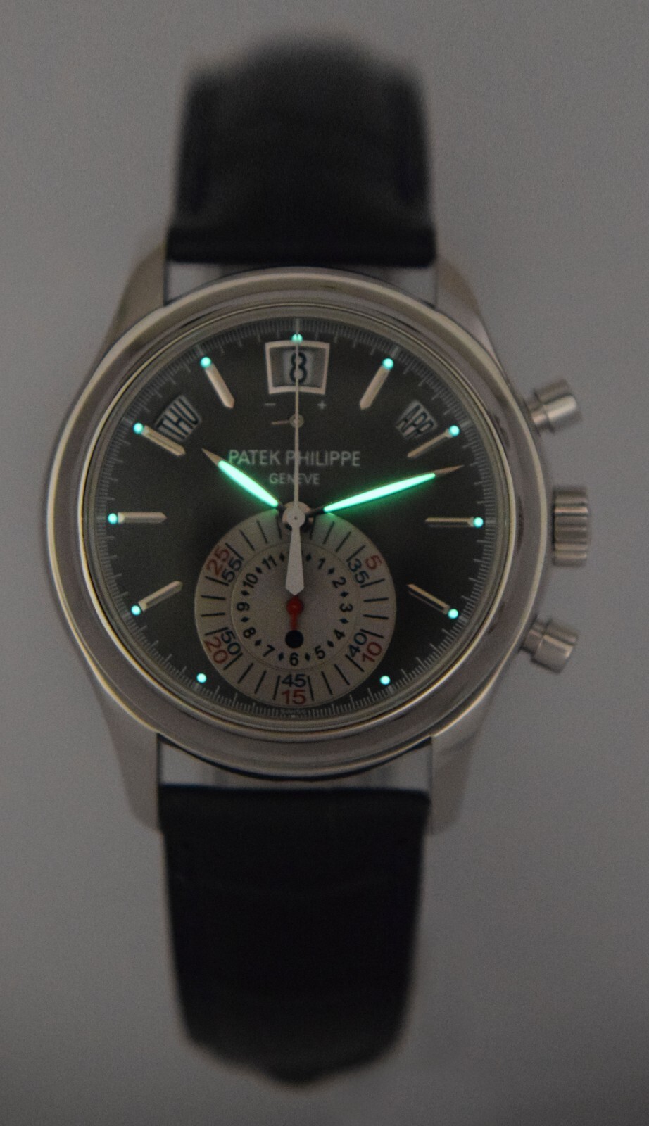 Patek Philippe 5960 Annual Calendar Chronograph Platinum Watch Box/Papers 5960P