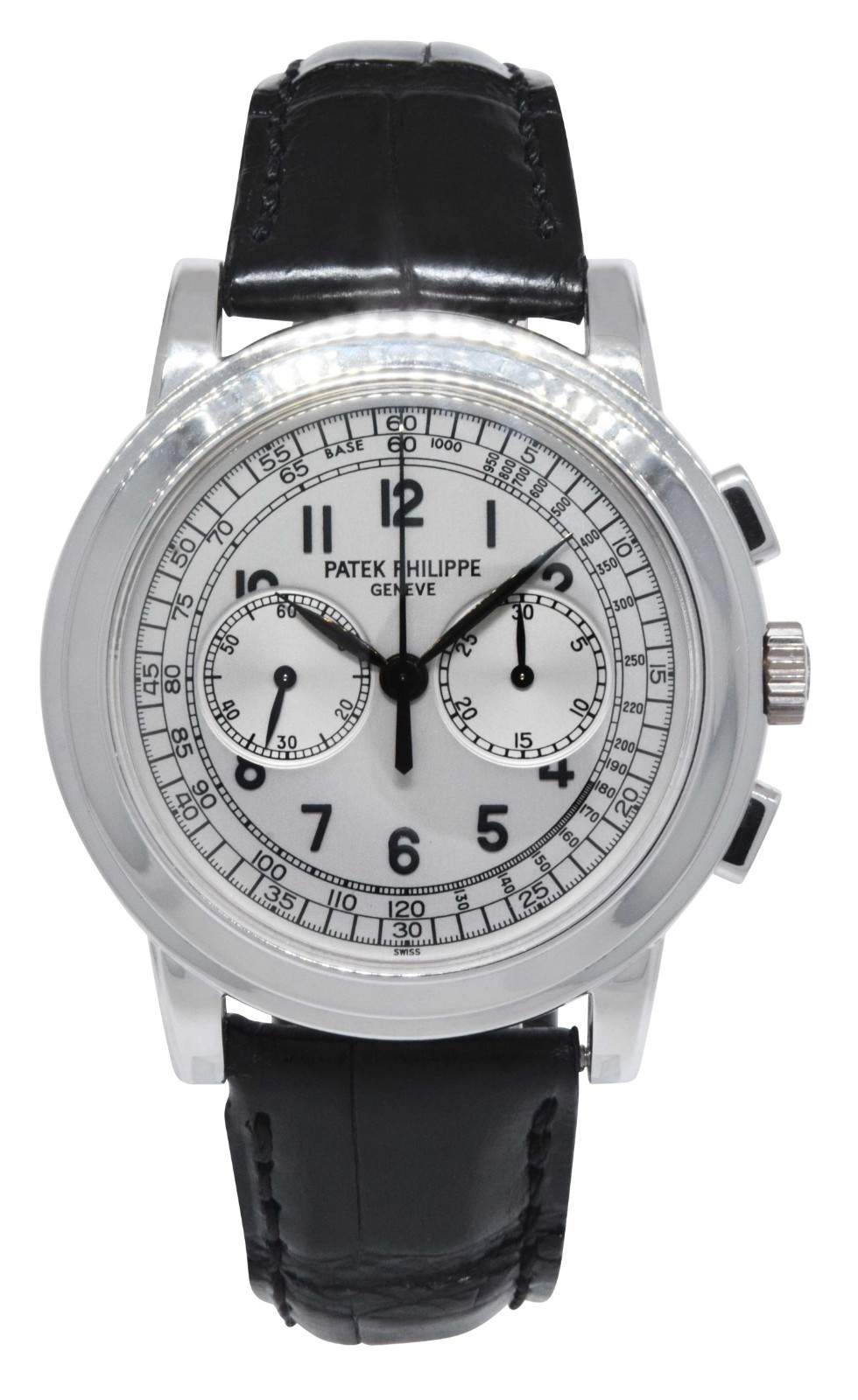 Patek Philippe Chronograph 5070 18k White Gold Mens 42mm Watch +Archives 5070G