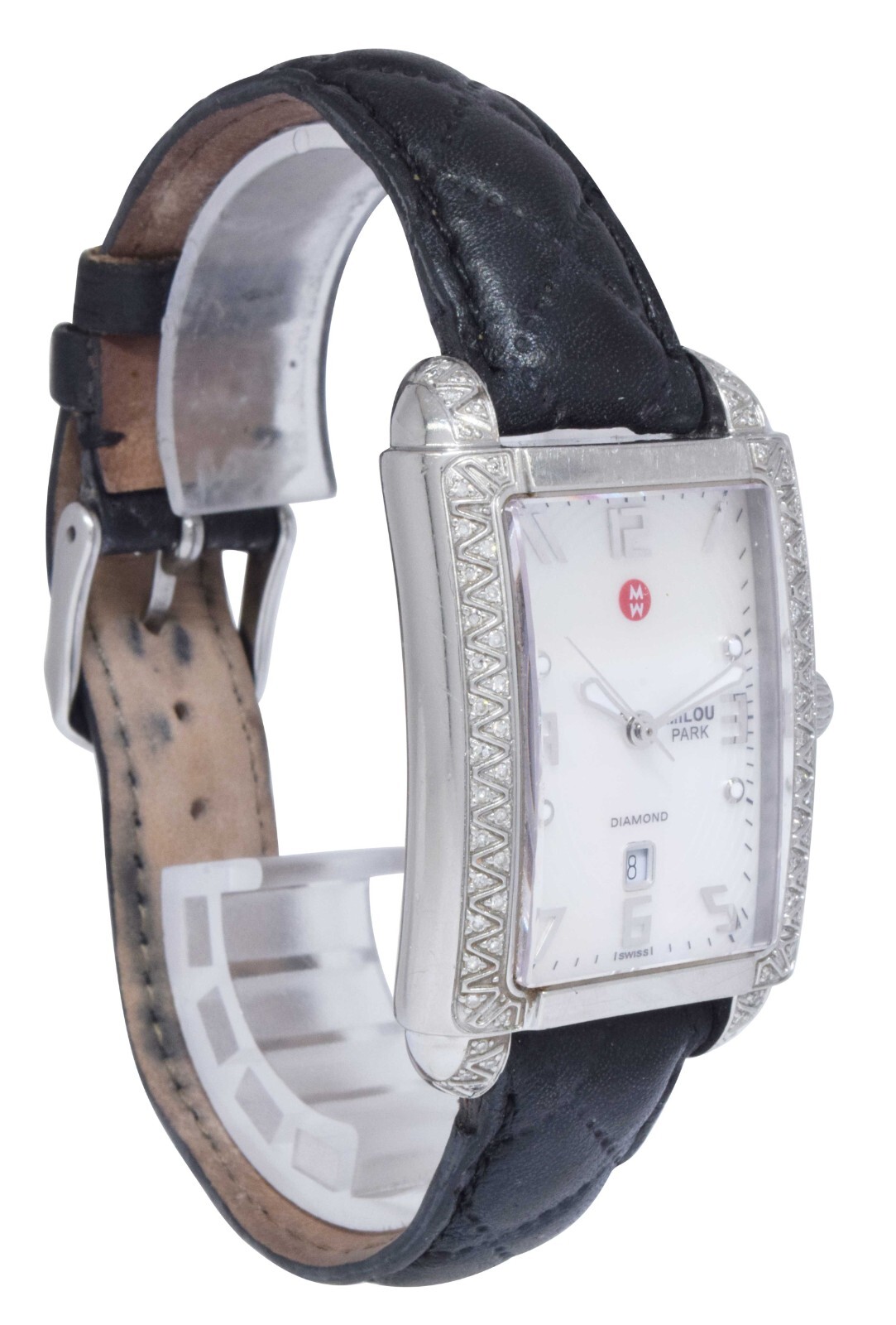Michele Milou Park Diamond Steel MOP Ladies Quartz Watch MW15C01A2025