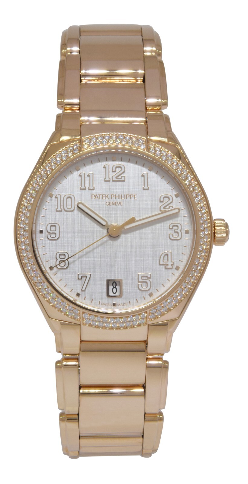 Patek Philippe Twenty~4 18k Rose Gold Diamond Ladies Watch B/P '23 7300/1200R