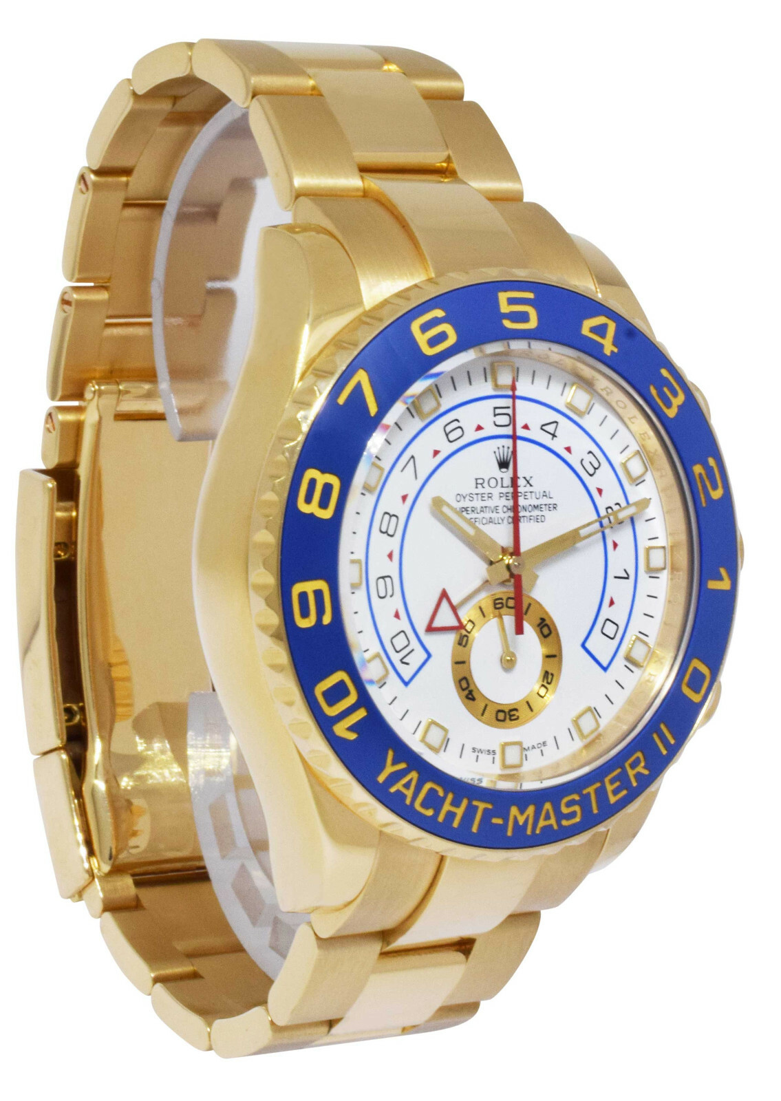 Rolex Yacht-Master II 18k YG White Dial Ceramic 44mm Watch+ Card V 09' 116688