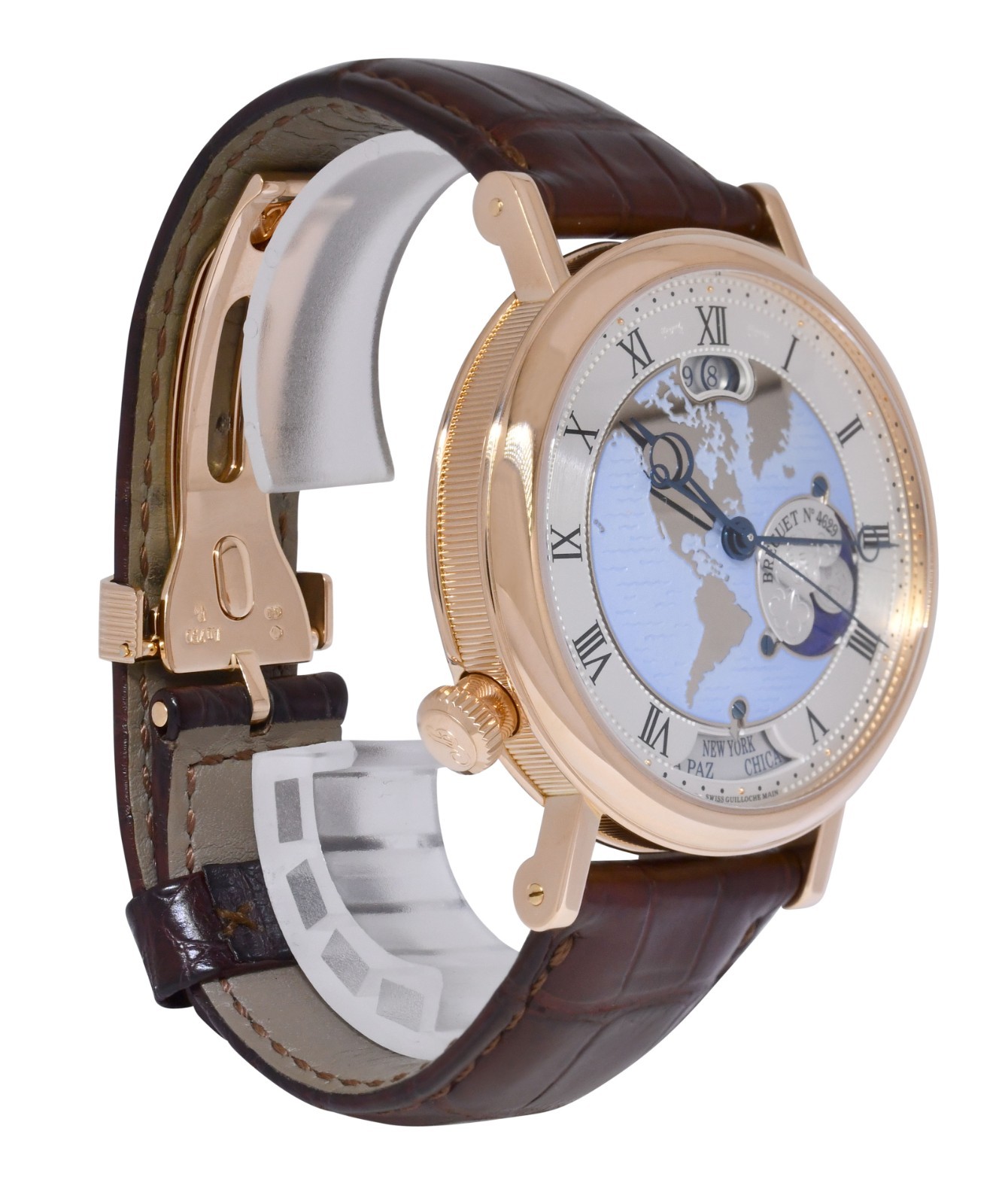 Breguet Classique Hora Mundi 18k Rose Gold World Time 43mm Watch B/P 5717 Breguet Classique Hora Mundi 18k Rose Gold World Time 43mm Watch B/P 5717