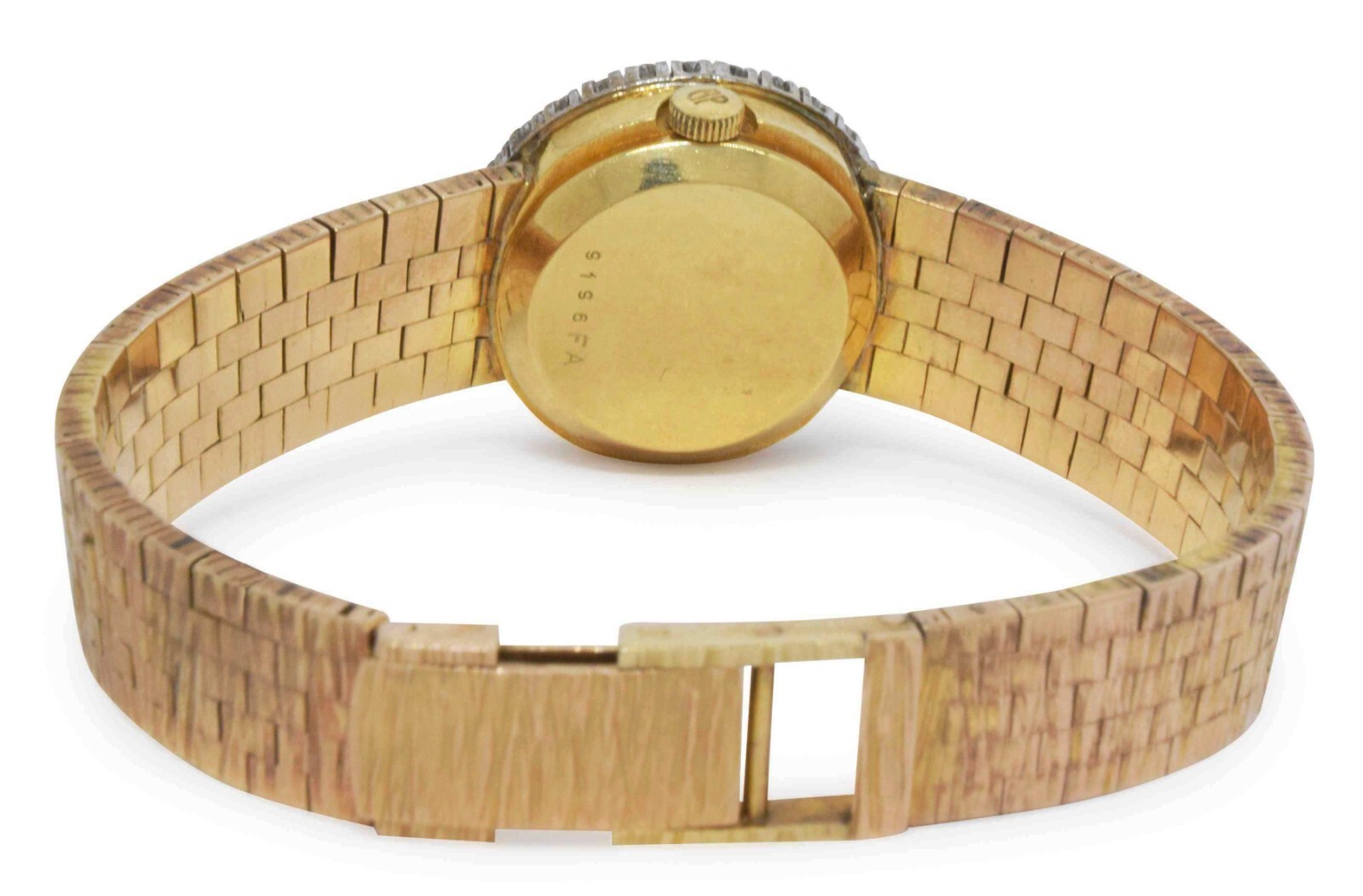 Girard Perragaux Vintage 18k Yellow Gold Diamond Bezel Ladies Manual Watch