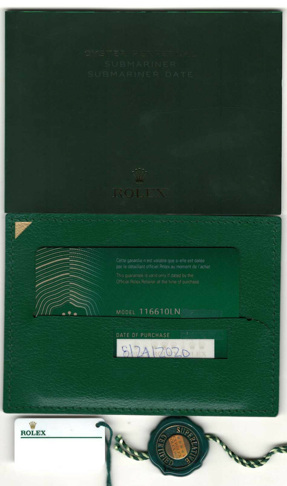 Rolex Submariner Date Steel Ceramic Mens 40mm Watch B/P NOS 2020 116610