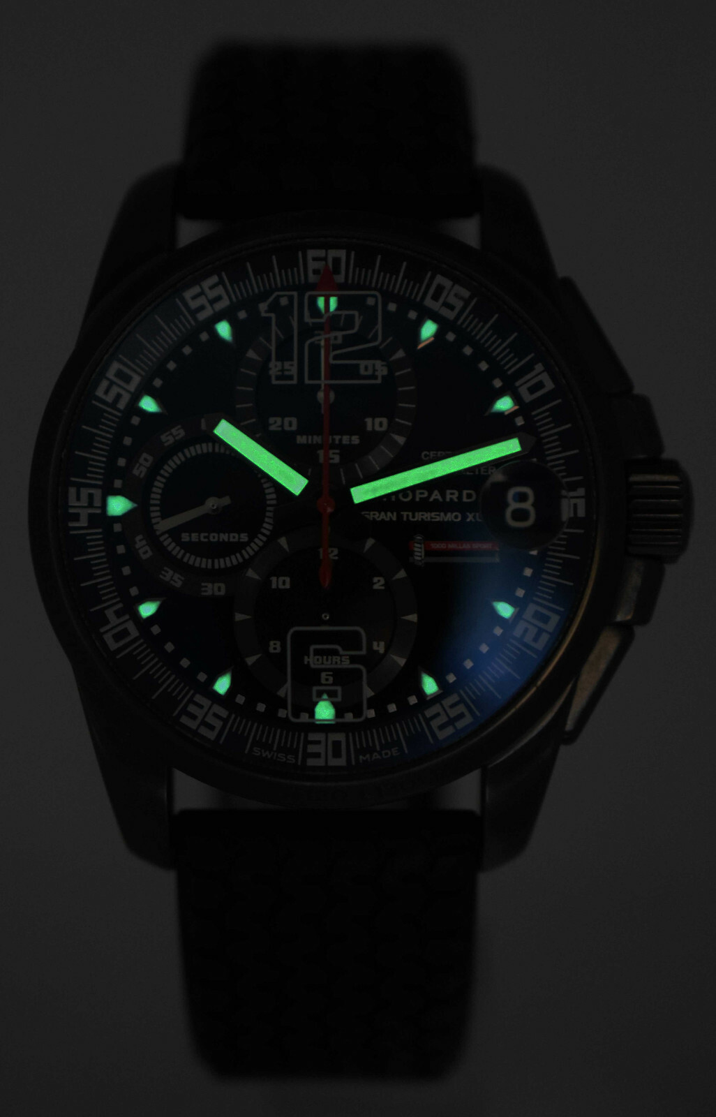 Chopard Mille Miglia GT XL Chrono Black DLC Steel Mens 44 Watch B/P 16/8459-3013