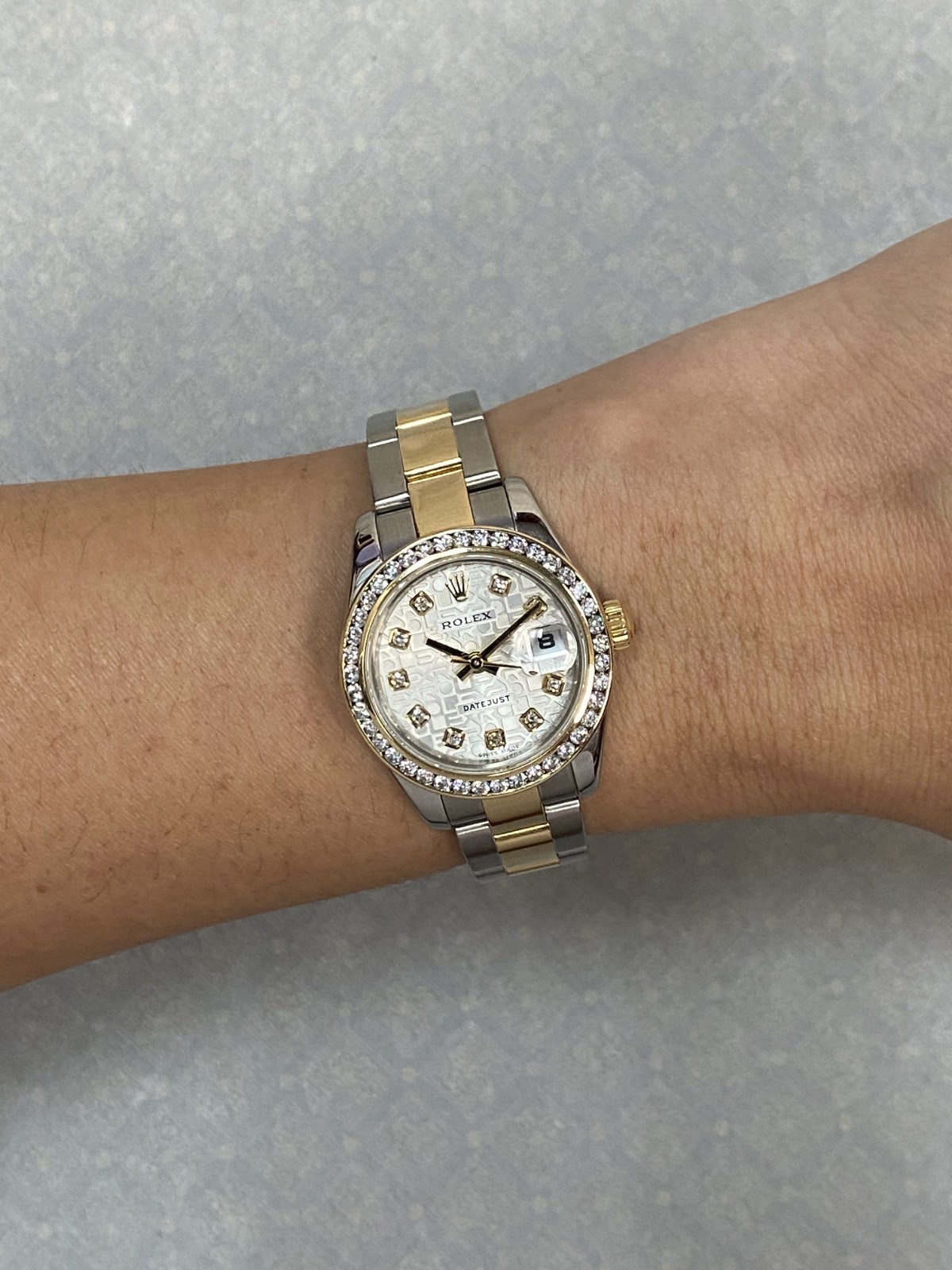 Rolex Datejust 18k Yellow Gold/Steel Jubilee Diamond 26mm Watch +Paper D 179173