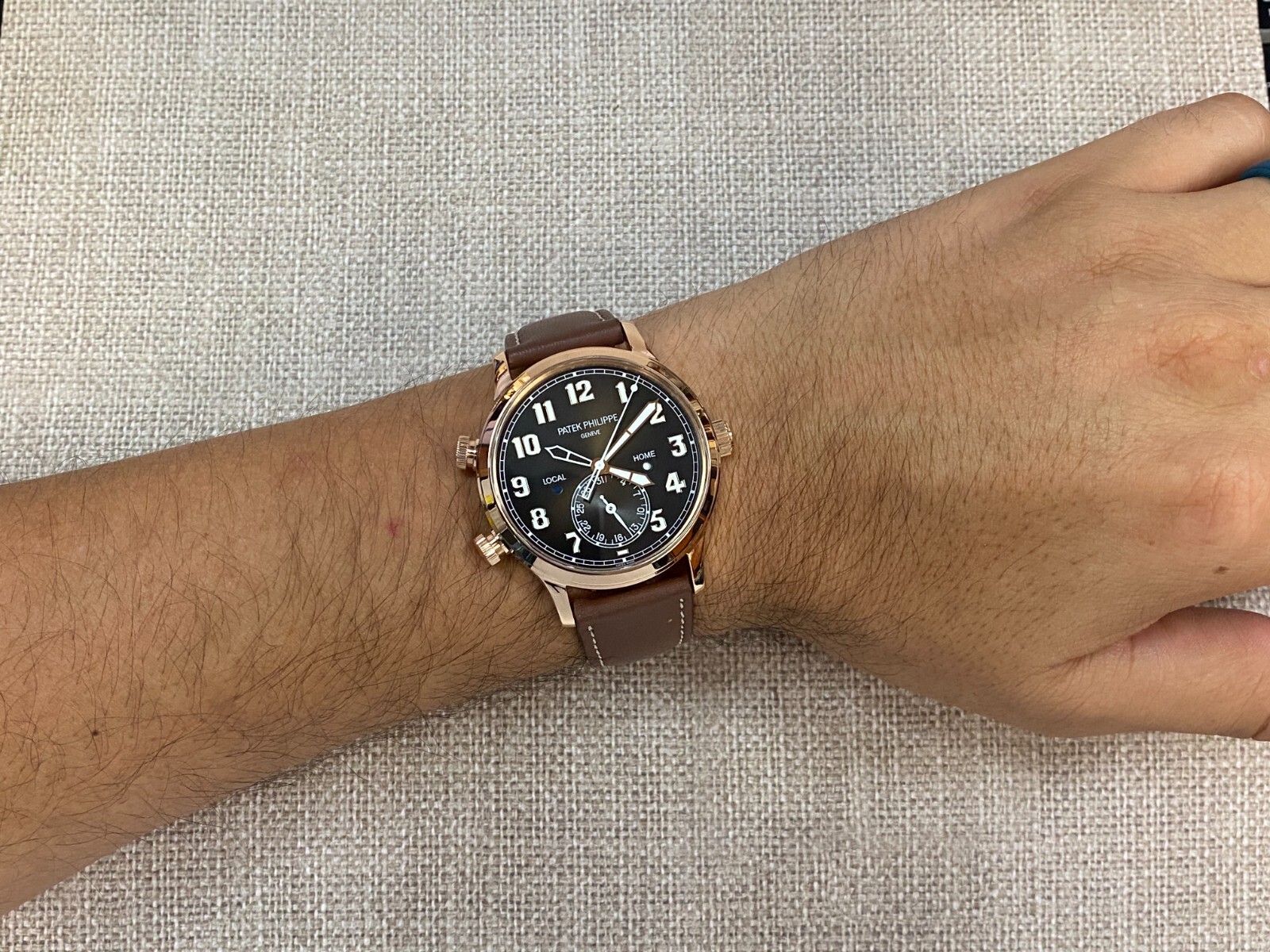 Patek Philippe Calatrava Pilot Travel Time 5524 18k Rose Gold 42mm Watch 5524R