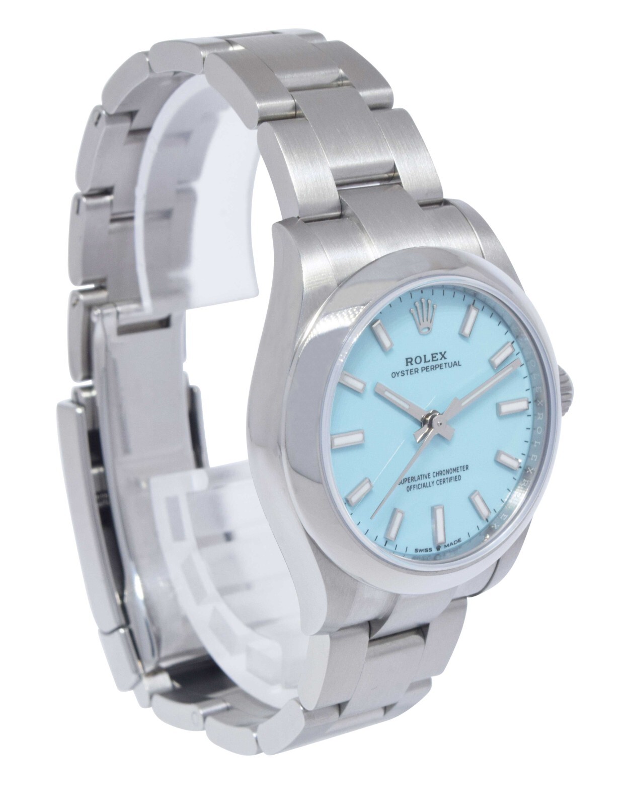 Rolex Oyster Perpetual 31 Steel Turquoise Dial Ladies Watch B/P '22 277200