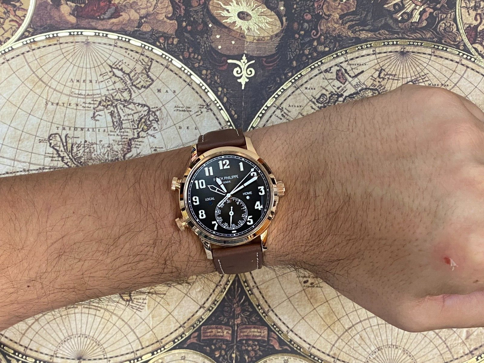 Patek Philippe 5524 Complications 18k Rose Gold Pilots Watch B/P '23 5524R