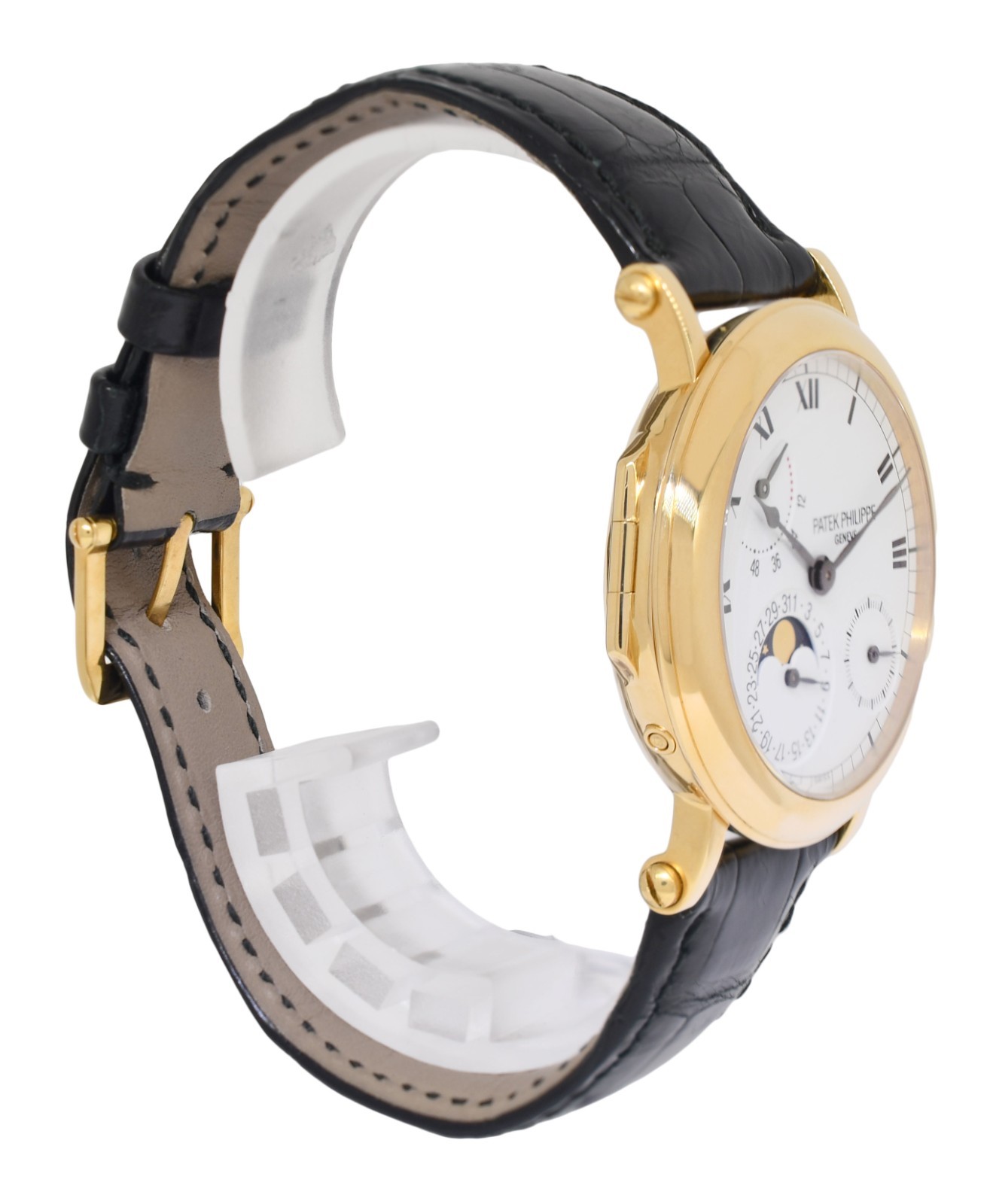 Patek Philippe Complications 18k Yellow Gold Power Reserve Moon Mens Watch 5054J