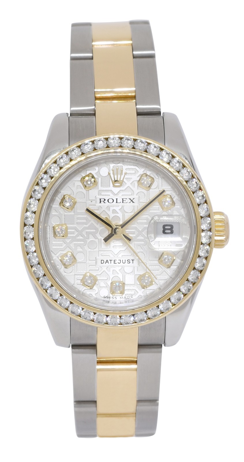 Rolex Datejust 18k Yellow Gold/Steel Jubilee Diamond 26mm Watch +Paper D 179173