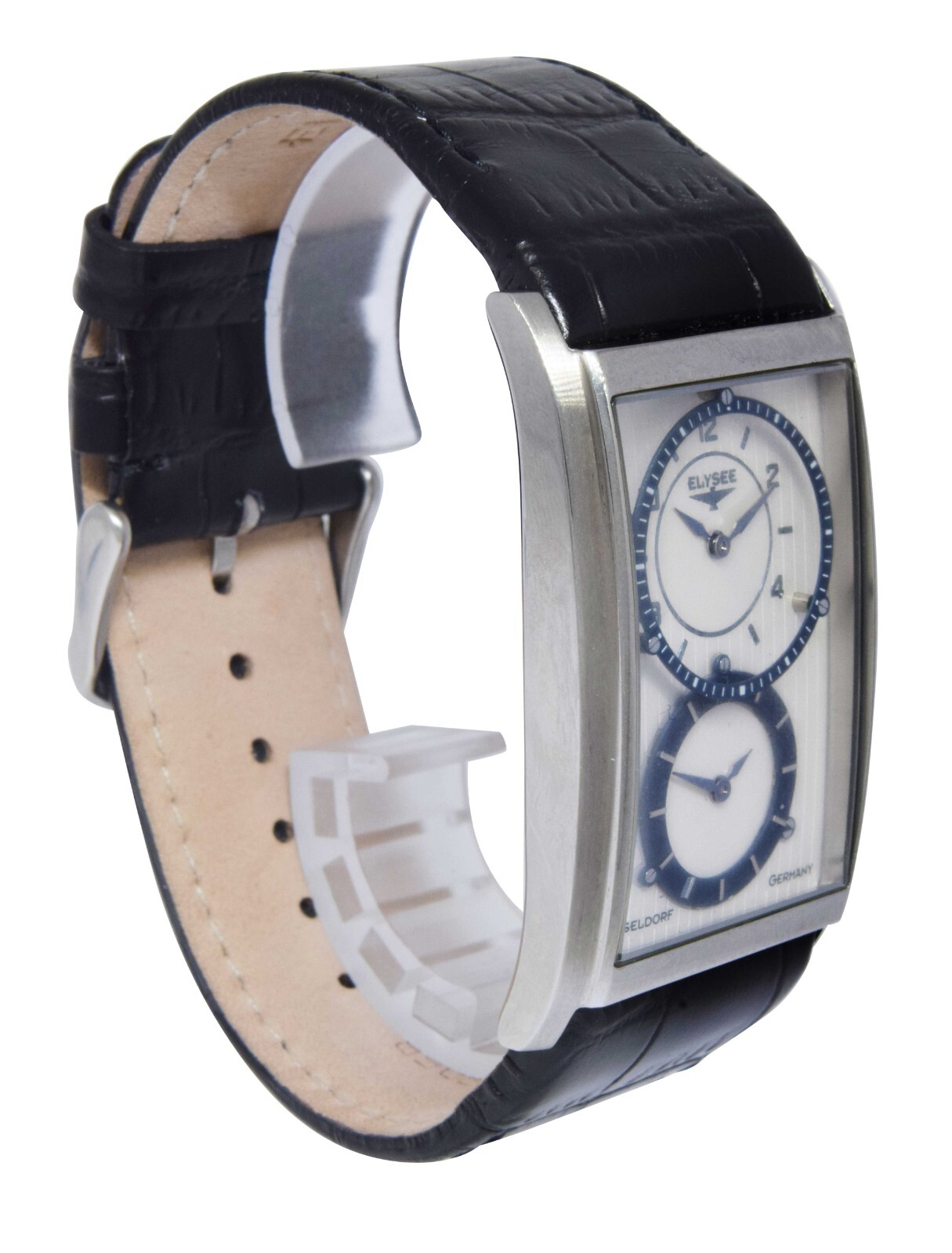 Elysee Dual Time Stainless Steel Large Mens Quartz Germany Watch 82001