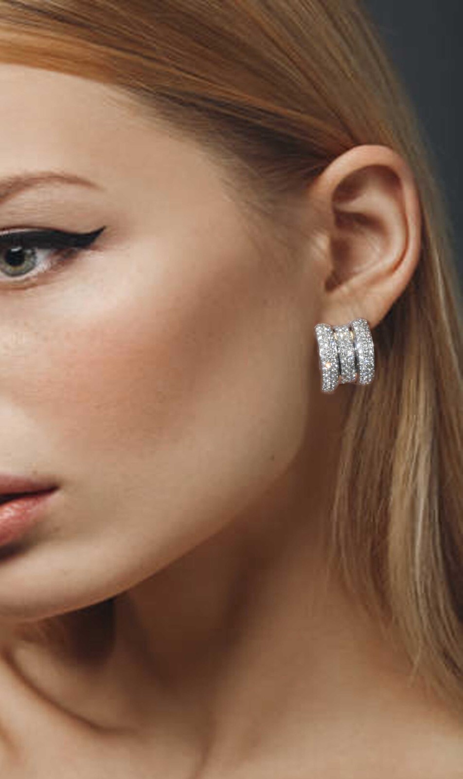 Chopard La Strada 18k White Gold Pave Diamond Ladies Earrings 84/6478 Chopard La Strada 18k White Gold Pave Diamond Ladies Earrings 84/6478