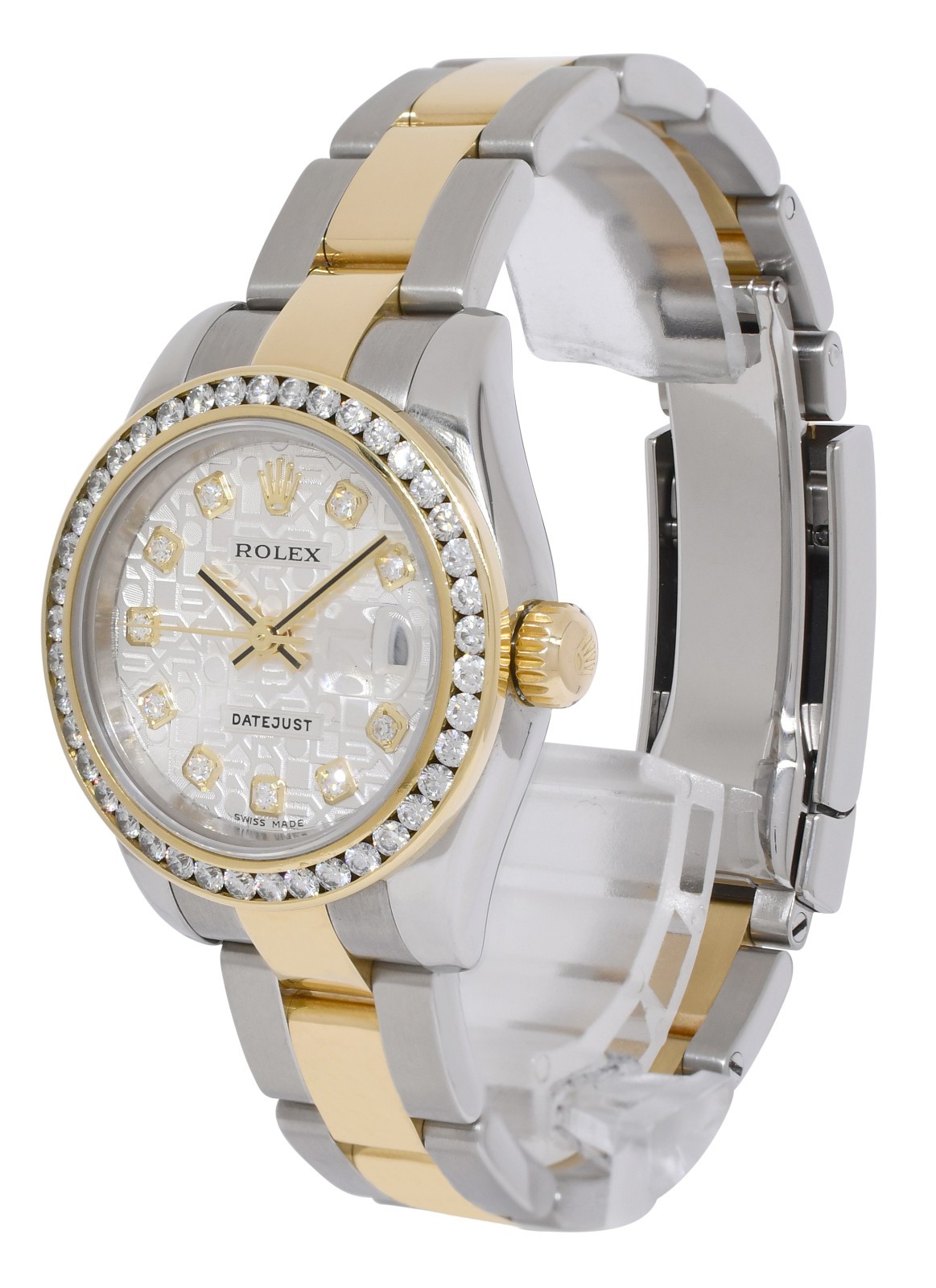 Rolex Datejust 18k Yellow Gold/Steel Jubilee Diamond 26mm Watch +Paper D 179173