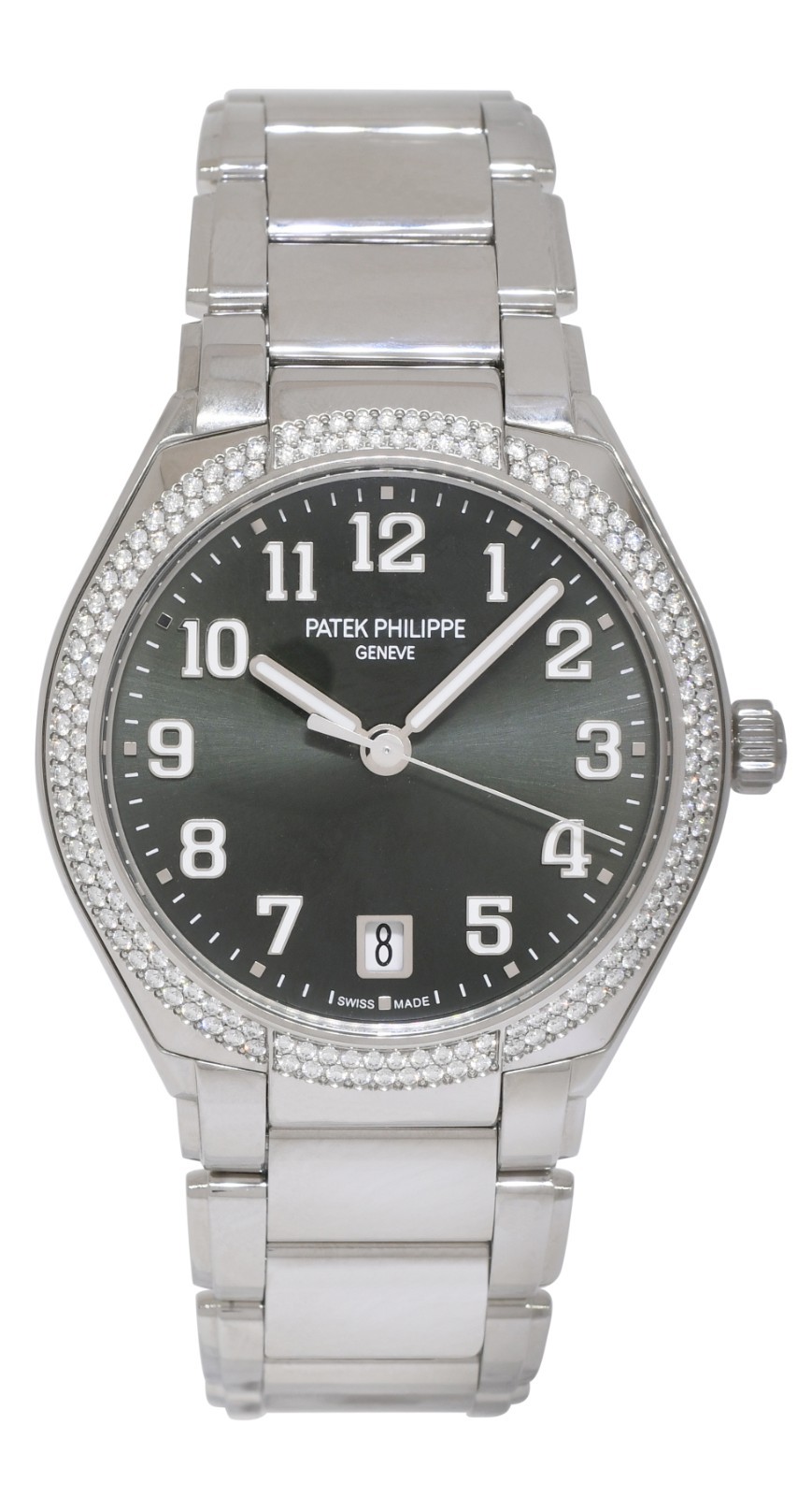Patek Philippe Twenty~4 Steel & Diamond Olive Green Watch BP ' 24 7300/1200A-011