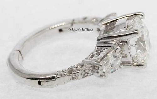 2.07 Round Brilliant Diamond Ring 14k White Gold GIA