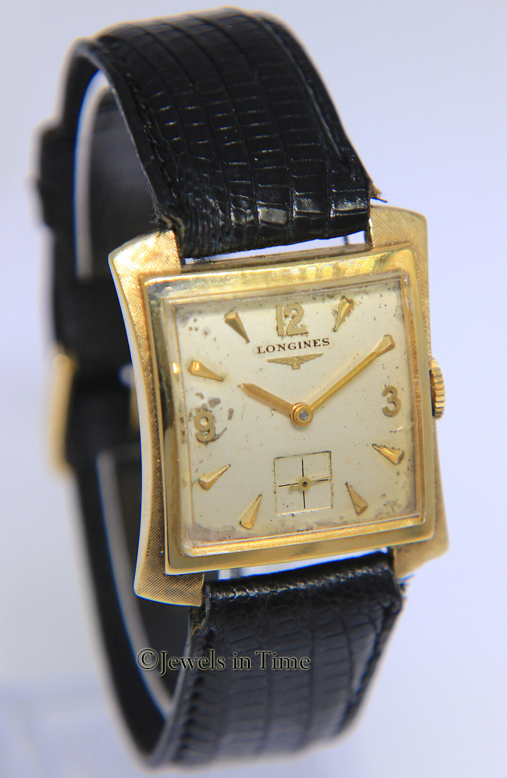 Longines Vintage 14k Yellow Gold Fancy Dress Mens Manual Wind Watch