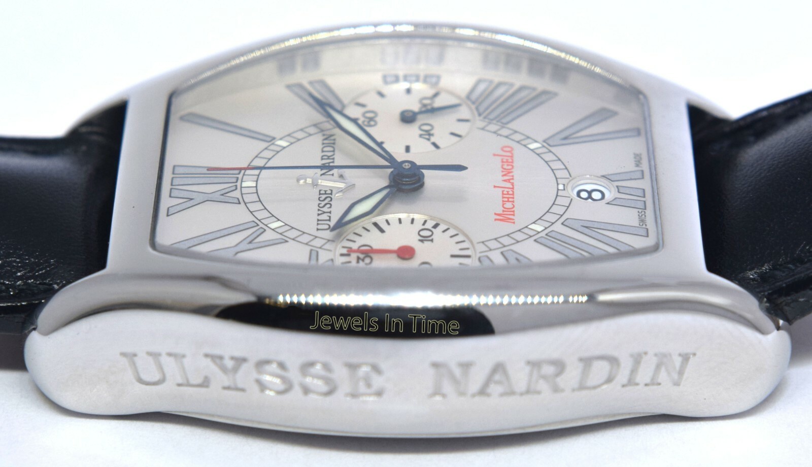 Ulysse Nardin Michelangelo Chronograph Stainless Steel Silver Mens Watch 563-62