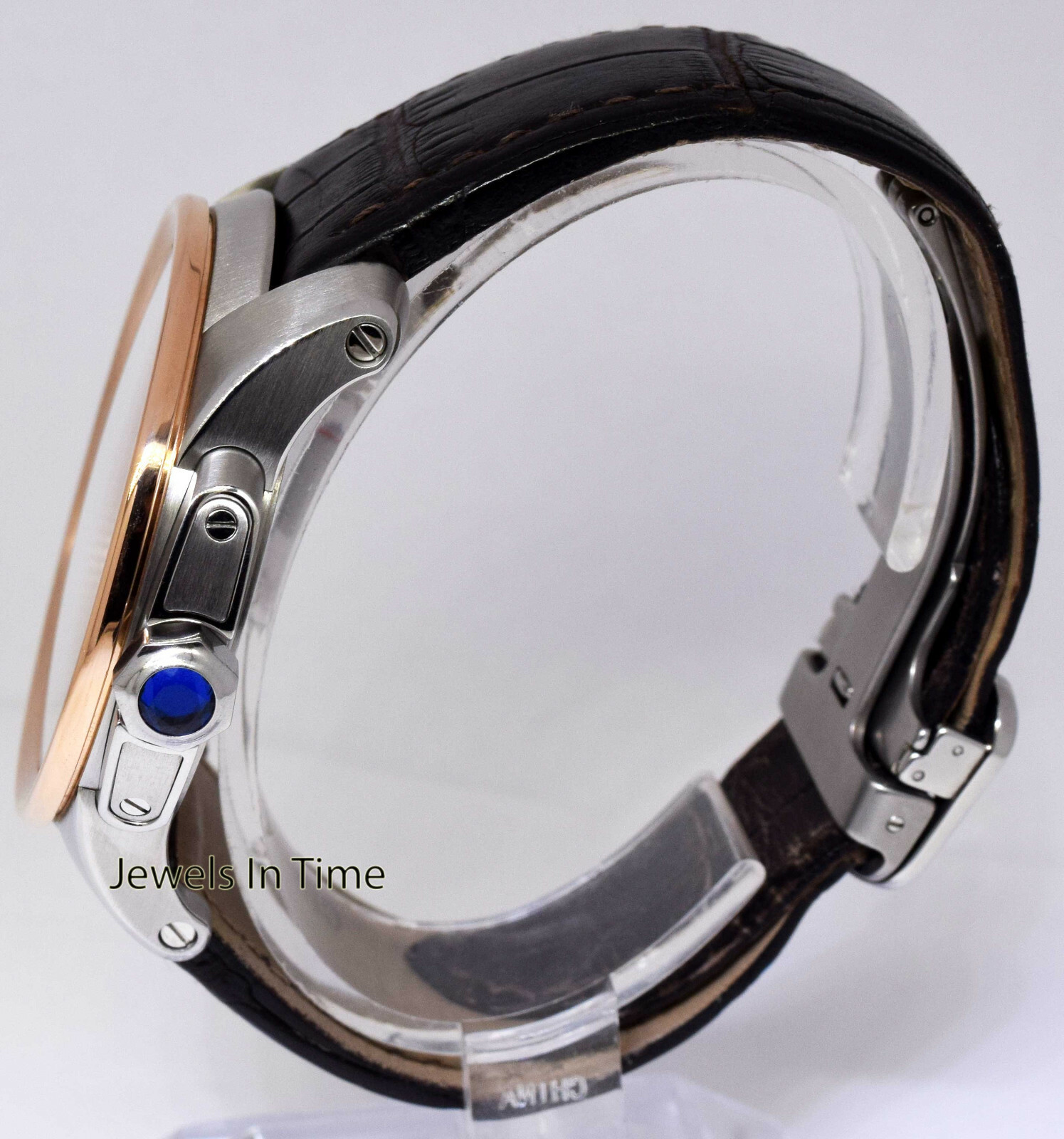 Cartier Calibre Steel & 18k Rose Gold Silver Dial 42mm Watch W7100039 3299
