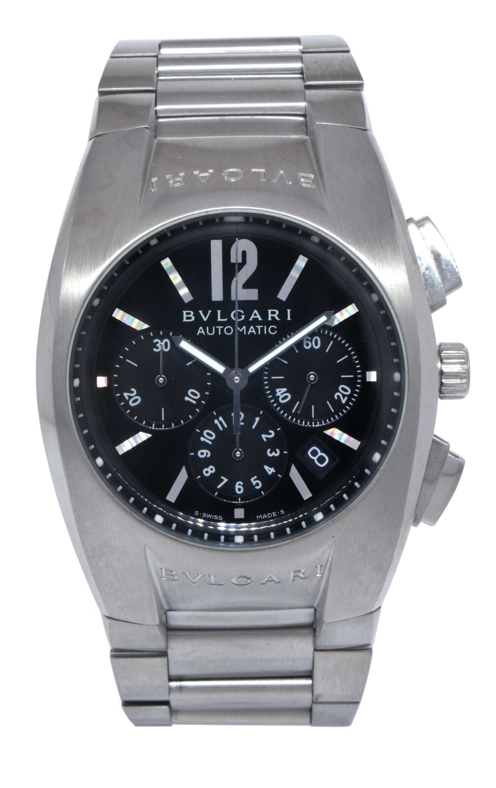 Bvlgari Ergon Chronograph Stainless Steel Automatic Mens Watch Bulgari EG40SCH Bvlgari Ergon Chronograph Stainless Steel Automatic Mens Watch Bulgari EG40SCH