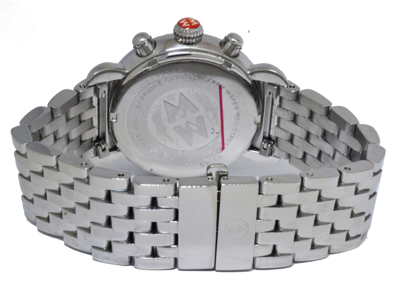 Michele CSX Diamond Chronograph Steel MOP Ladies 36mm Quartz Watch MW03C01
