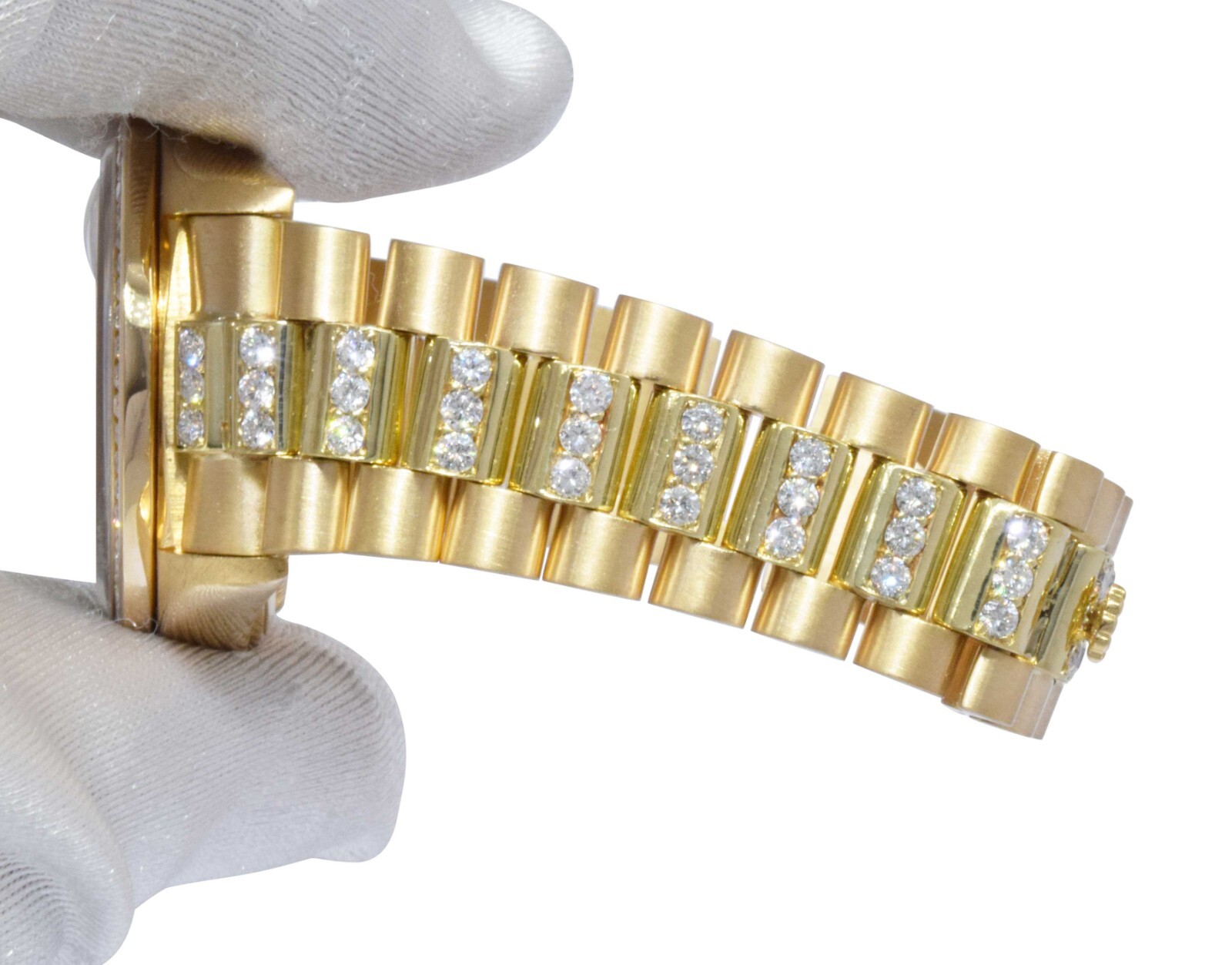 Rolex Day-Date President 18k Yellow Gold Diamond Dial/Bracelet/Bezel Watch 18038