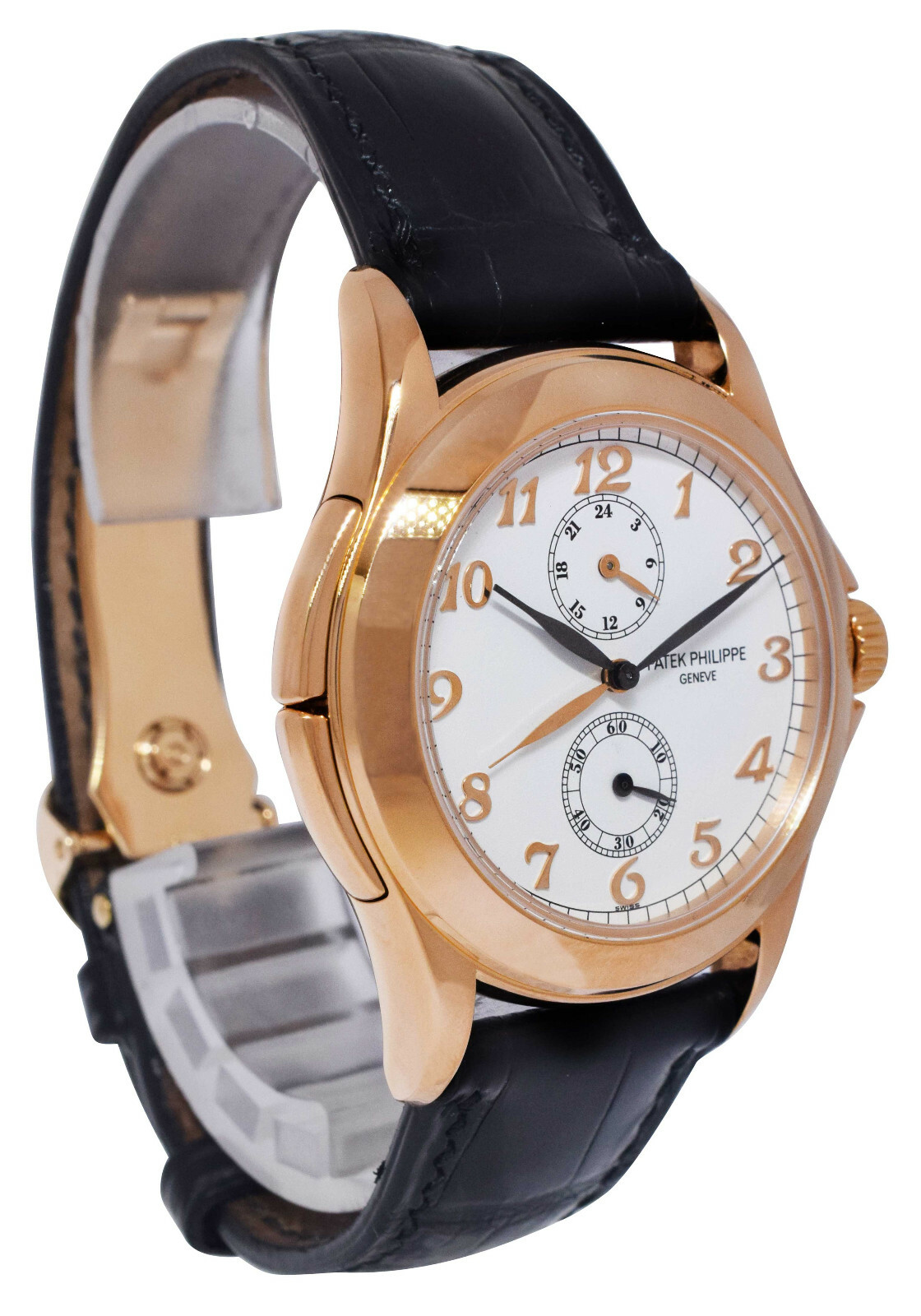 Patek Philippe 5134 Travel Time 18k Rose Gold Mens 37mm Manual Watch 5134r