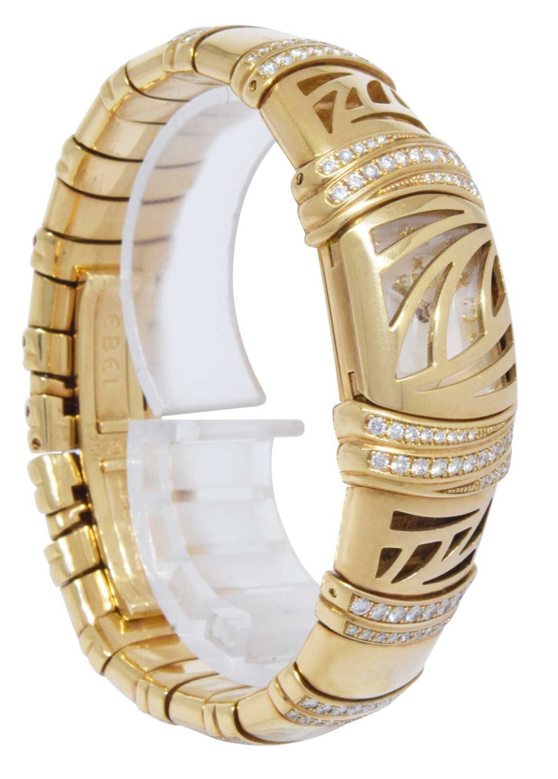 Ebel Shanta 18k Yellow Gold MOP Diamond Ladies Quartz Watch 8057829-12