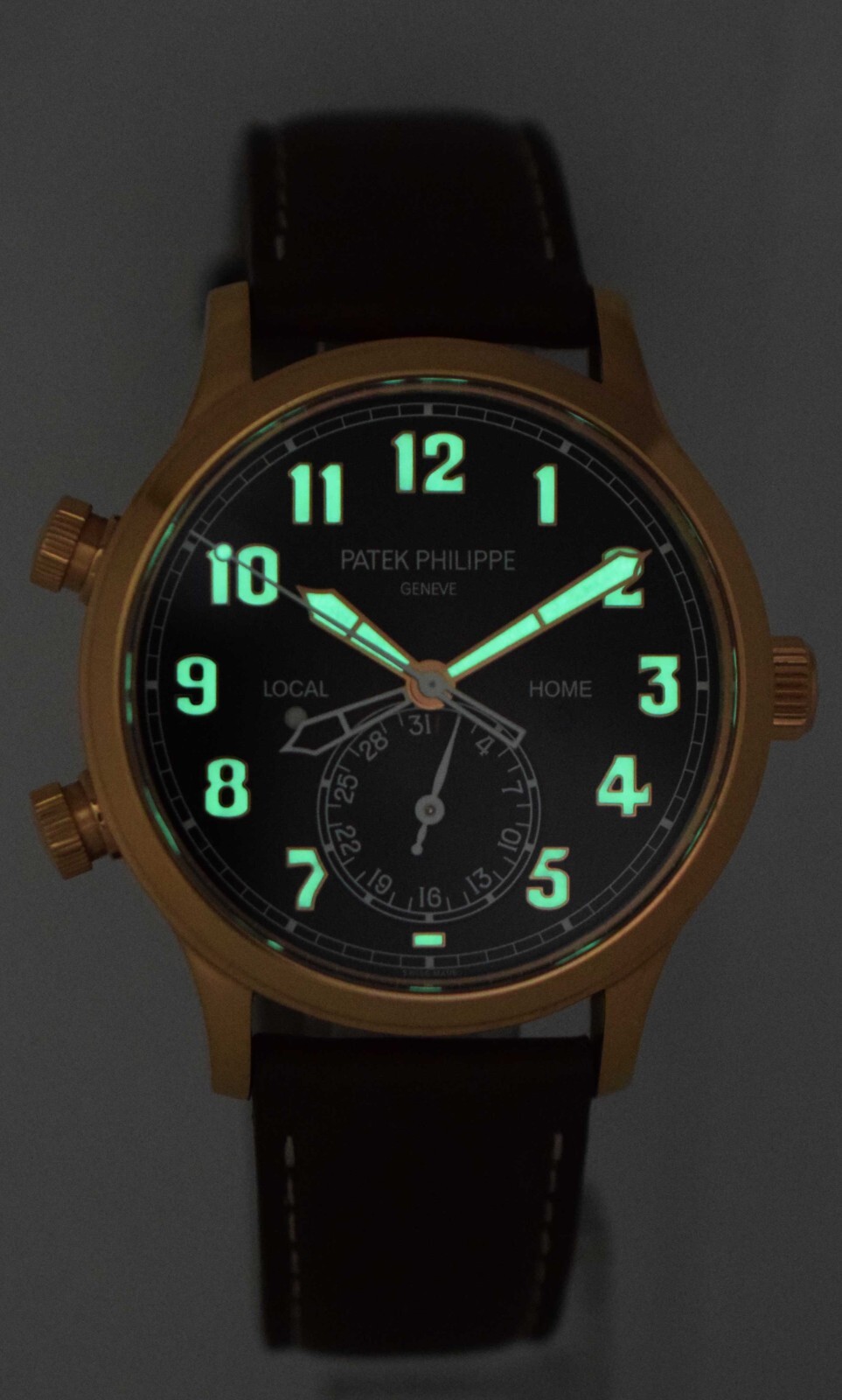 Patek Philippe Calatrava Pilot Travel Time 5524 18k Rose Gold 42mm Watch 5524R