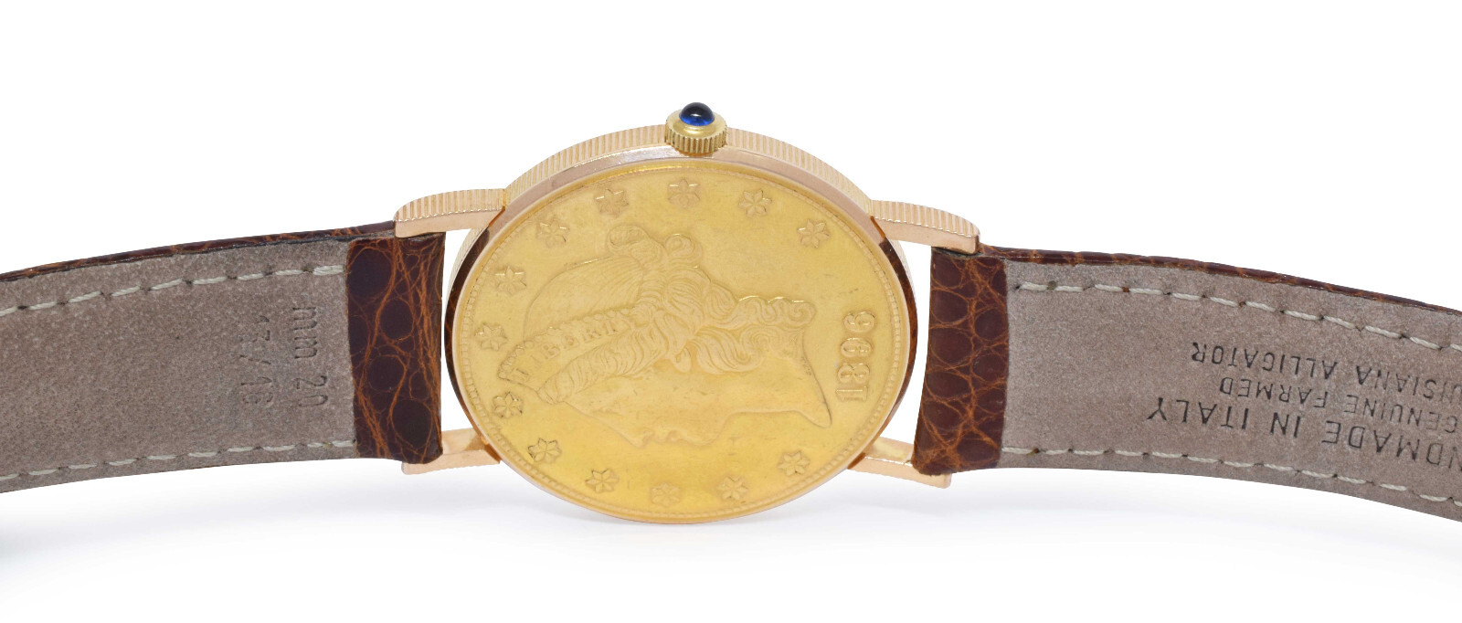 CORUM $20 US Coin Double Eagle 22k Yellow Gold Mens 34.5mm Manual Watch 1896