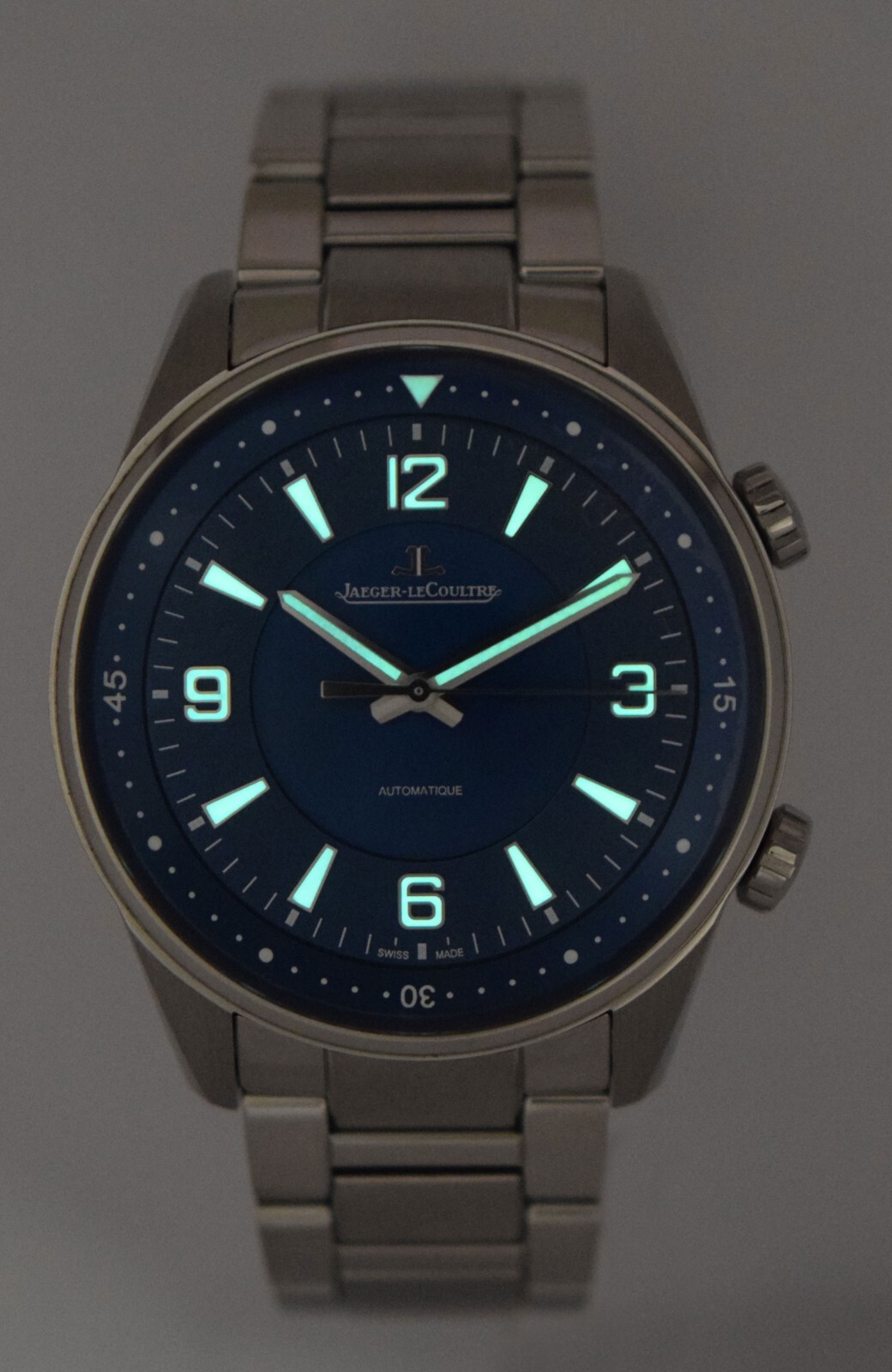 Jaeger LeCoultre Polaris Steel Blue Dial Mens 41mm Watch B/P Q9008180 841.8.37.S