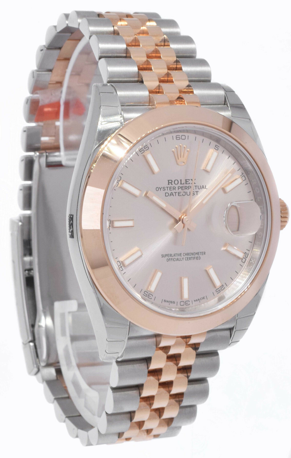 NEW Rolex Datejust 41 18k Rose Gold/Steel Sundust Dial Watch B/P '20 126301