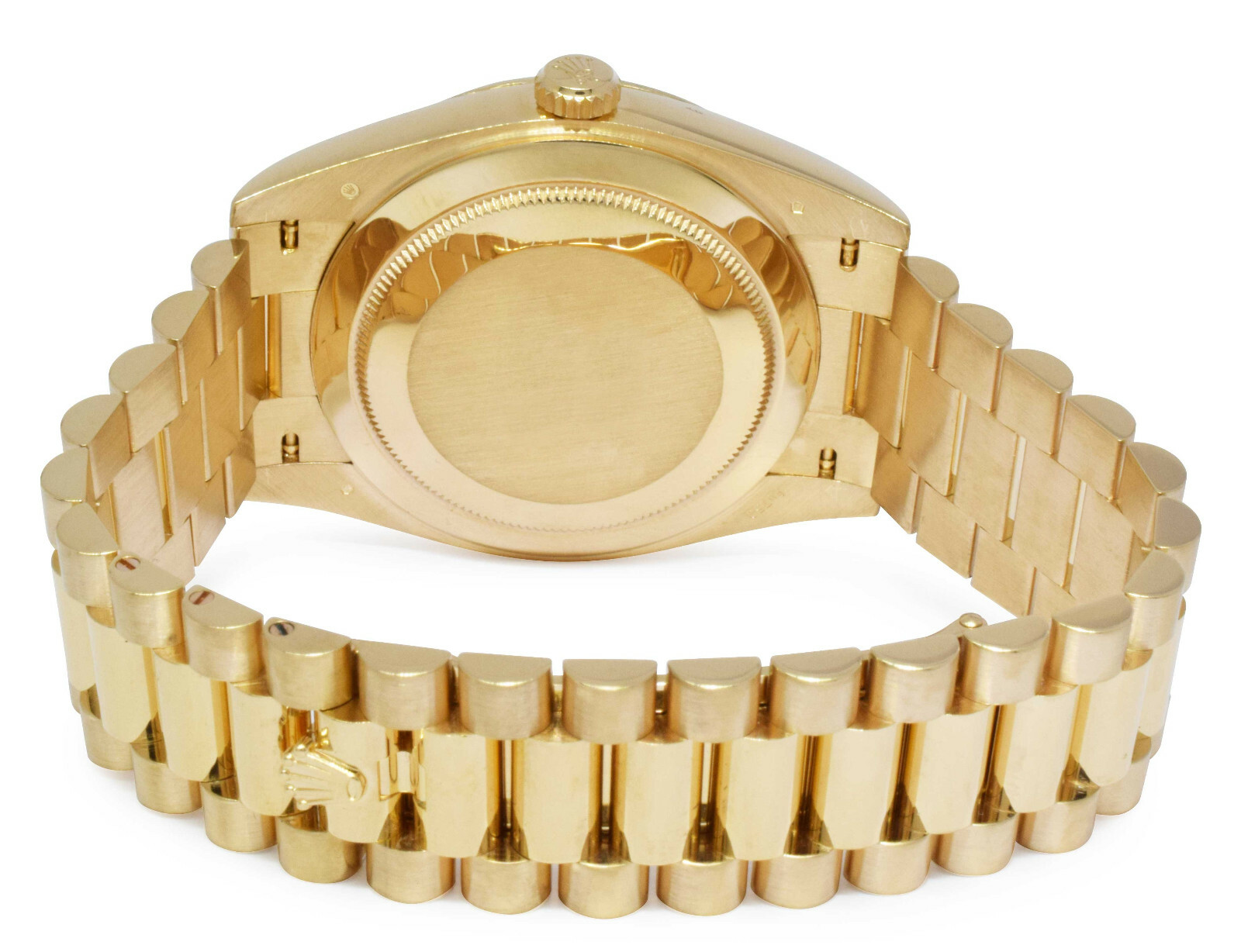 Rolex Day-Date 40 President 18k Yellow Gold Black Motif Dial Watch B/P  228238