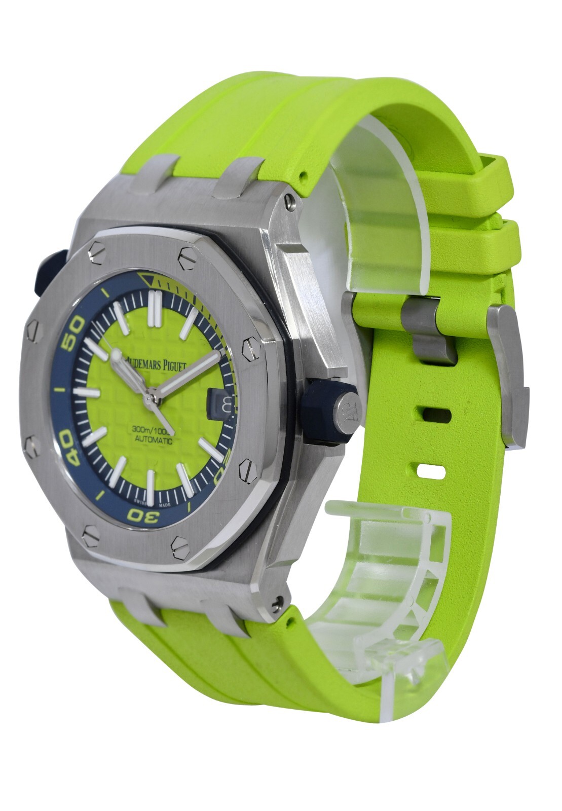 Audemars Piguet Royal Oak Offshore Diver Steel Green Dial 42mm Watch 15710ST
