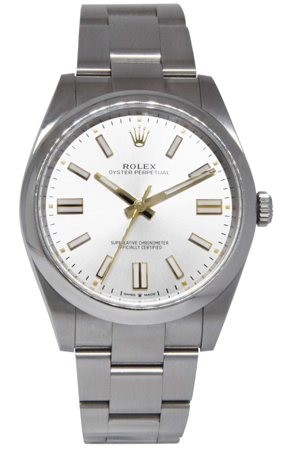 Rolex Oyster Perpetual 41 Steeel Silver Dial Mens Watch +Card '22 124300