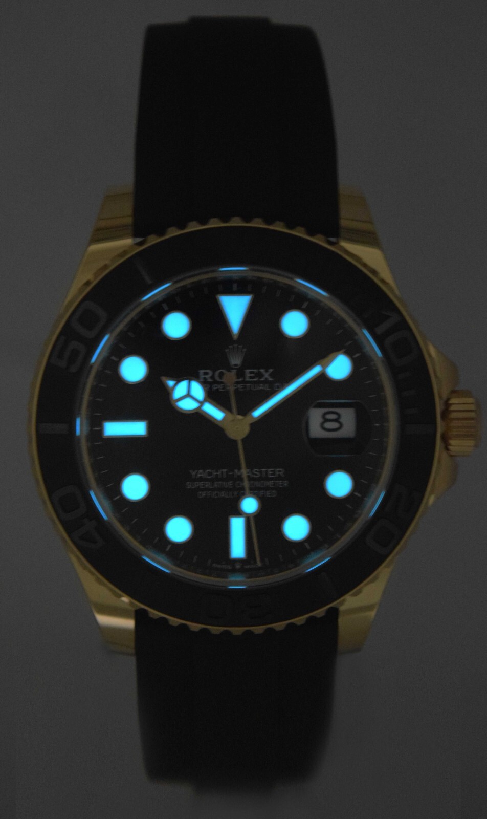 Rolex Yacht-Master 42 18k Yellow Gold Mens Oysterflex Watch B/P '22 226658