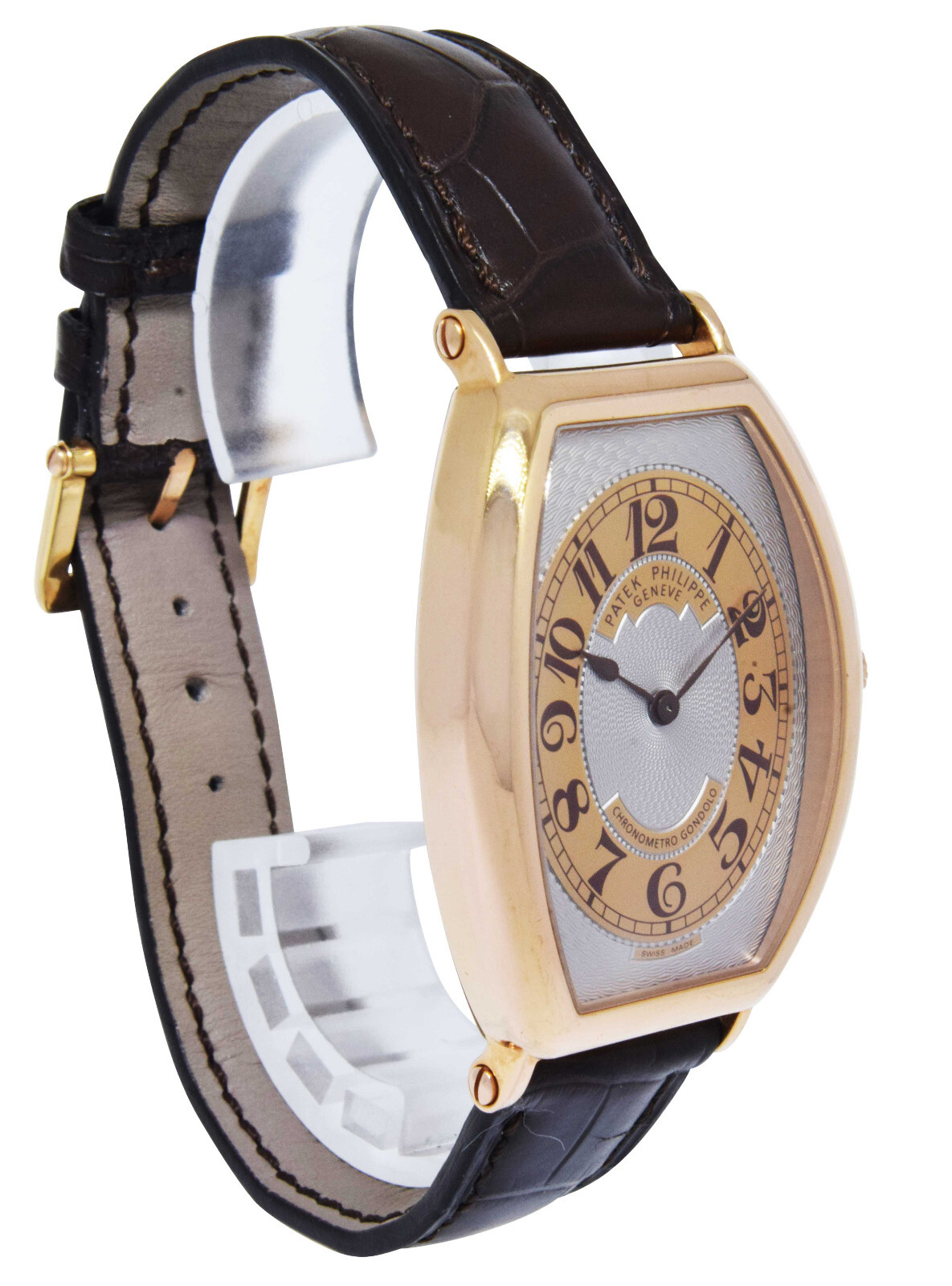 Patek Philippe 5098 Chronometro Gondolo 18K RG Silver Dial Watch B/P '13 5098R