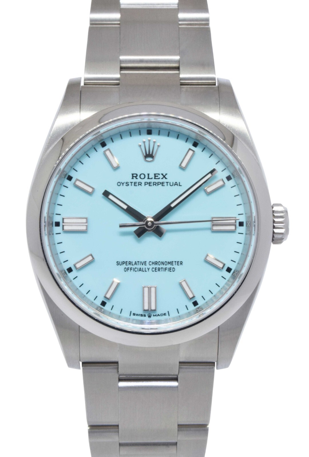 NEW Rolex Oyster Perpetual 36 Steel Turquoise Dial Watch B/P '22 126000