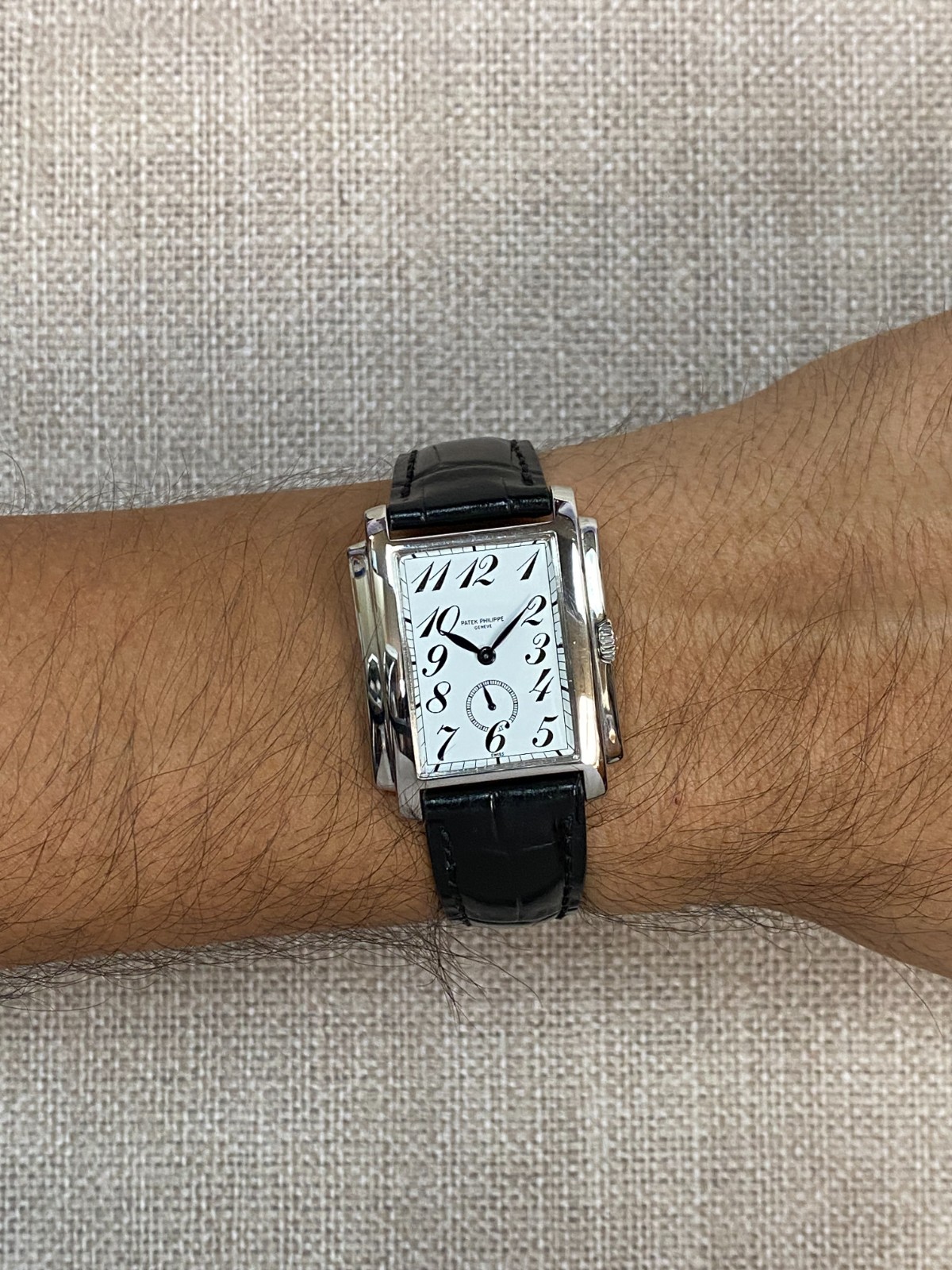 Patek Philippe 5024 Gondolo 18k White Gold Mens Manual Watch 5024G