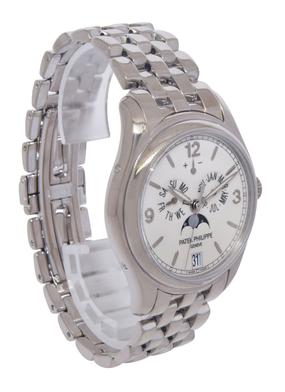 Patek Philippe Annual Calendar 18k White Gold Moon Phase 39mm Watch B/P 5146/1G