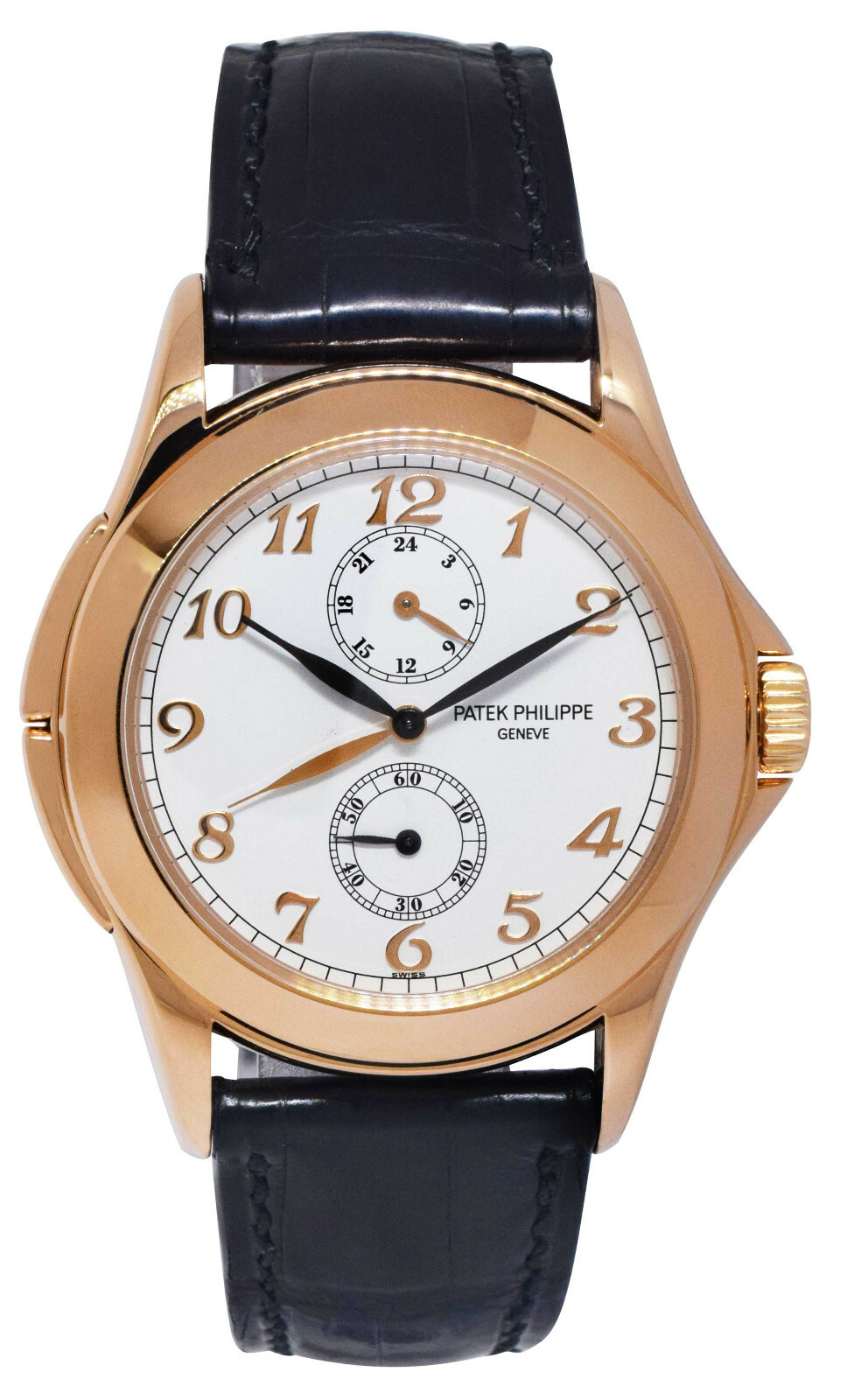 Patek Philippe 5134 Travel Time 18k Rose Gold Mens 37mm Manual Watch 5134r
