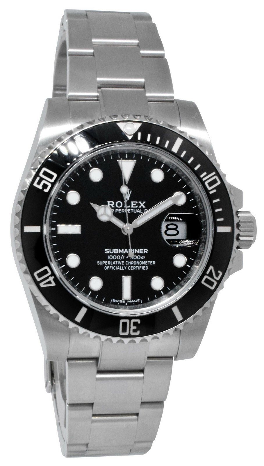 Rolex Submariner Date Steel Ceramic Mens 40mm Watch B/P NOS 2020 116610