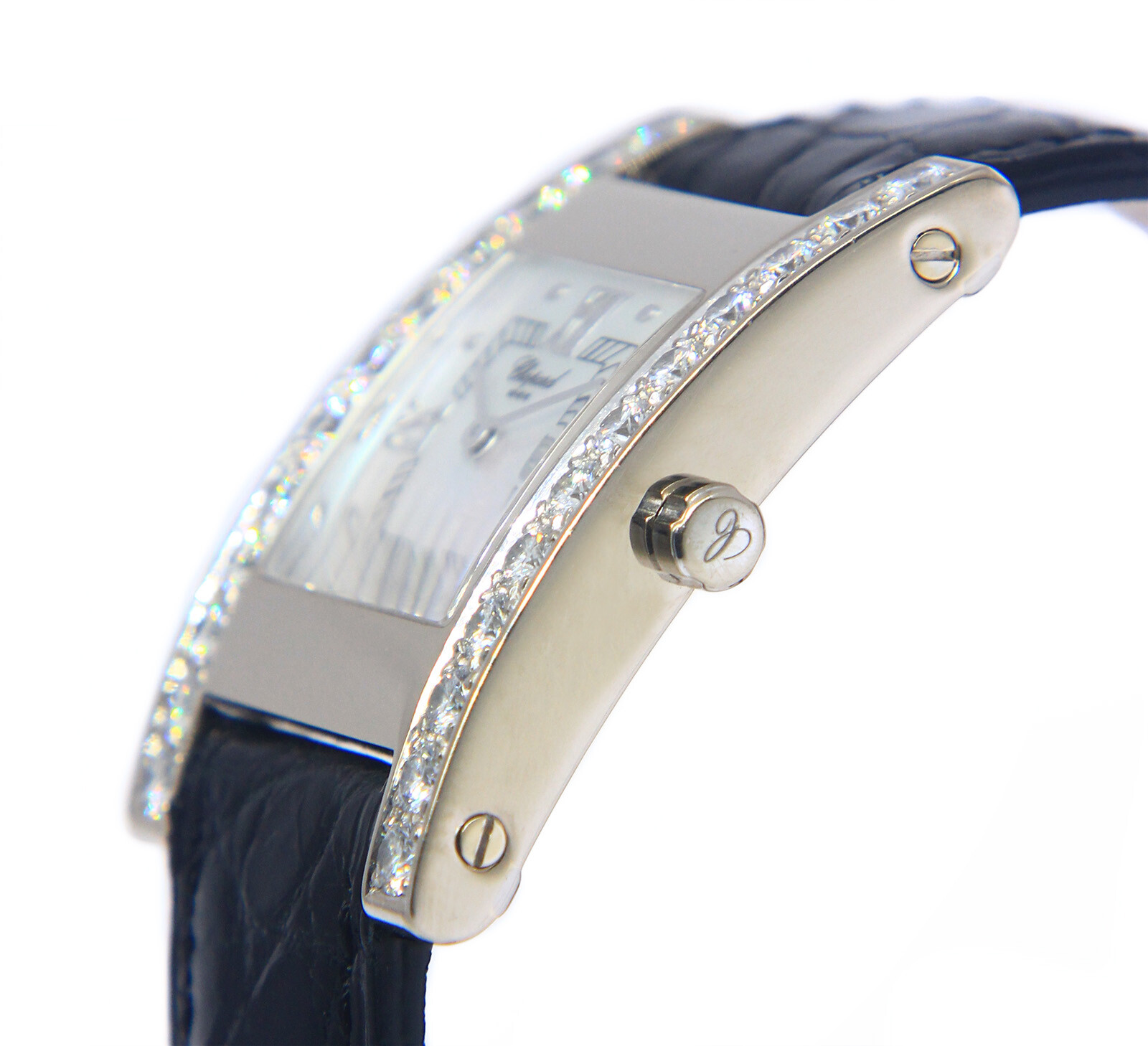 Chopard Your Hour 18k White Gold Diamond MOP Dial Ladies Quartz Watch 13/6845