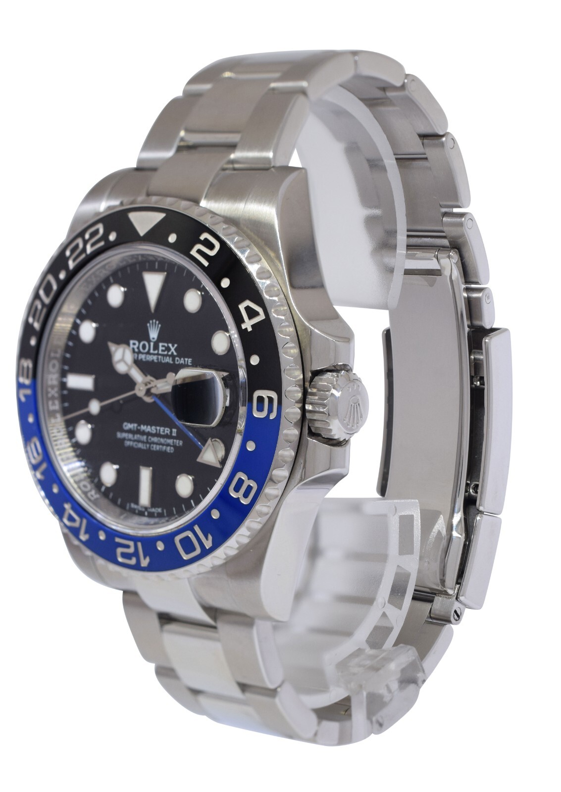 Rolex GMT-Master II Batman Black/Blue Ceramic Steel Oyster Watch +12 116710