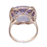 Amethyst & 0.26ct Diamond 14k Rose Gold Ladies Ring 6.5 Amethyst & 0.26ct Diamond 14k Rose Gold Ladies Ring 6.5