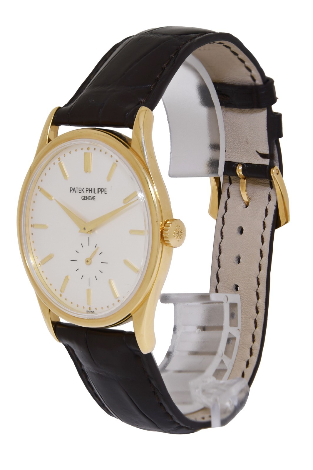 Patek Philippe 5196 Calatrava 18k Yellow Gold Mens 37mm Manual Watch 5196J
