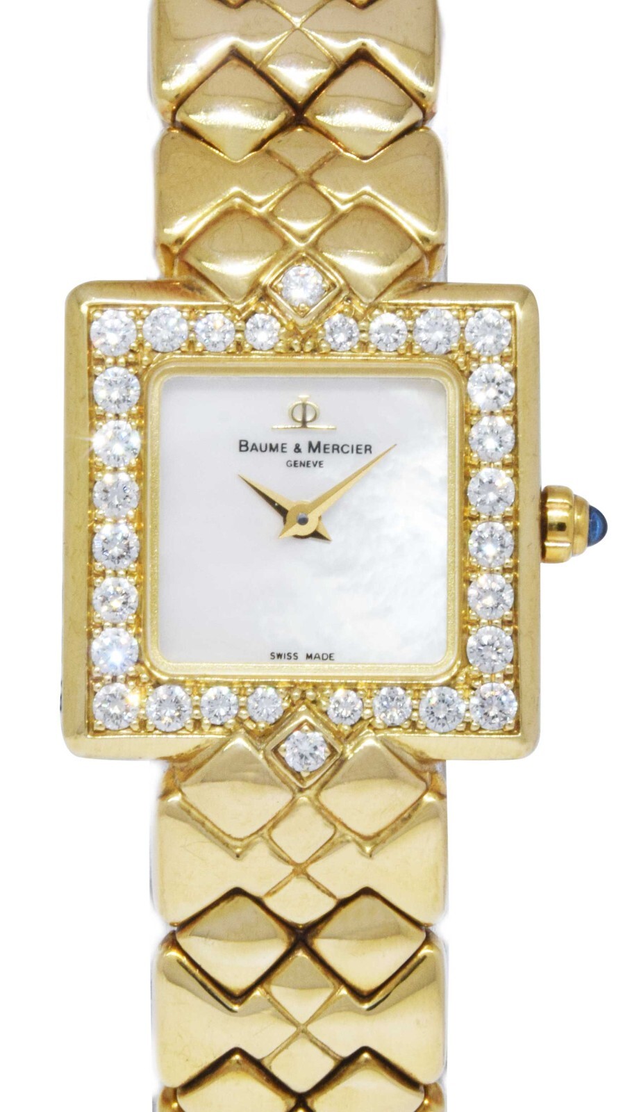 Baume & Mercier Dress 18k YG /Diamond White MOP Dial Ladies Quartz Box MV035078 Baume & Mercier Dress 18k YG /Diamond White MOP Dial Ladies Quartz Box MV035078