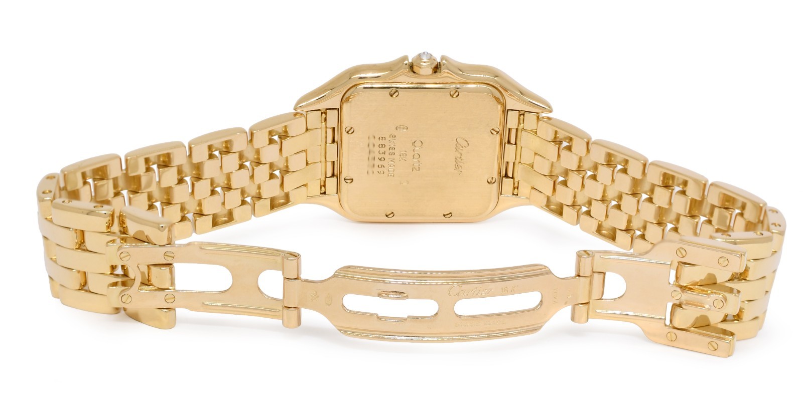 Cartier Panthere Large 18k Yellow Gold & Diamond Quartz Watch 883969