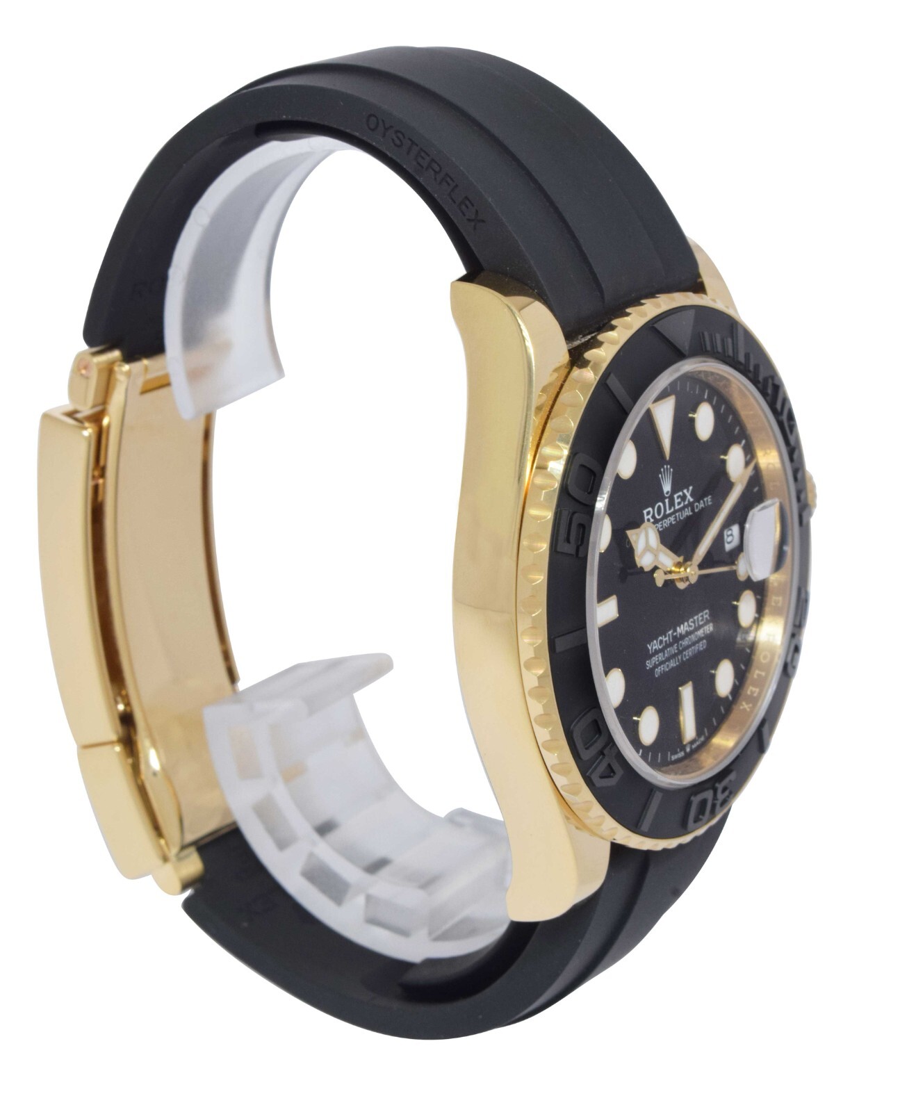 Rolex Yacht-Master 42 18k Yellow Gold Mens Oysterflex Watch B/P '22 226658