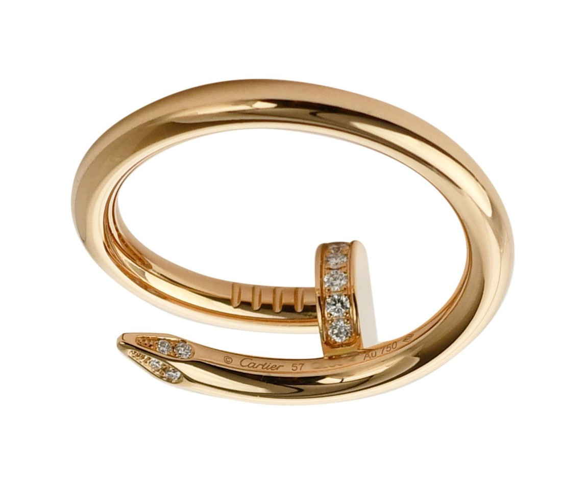 Cartier Juste Un Clou Ring 18k Rose Gold Diamond Nail Size 57 B/P '24 B4094857 Cartier Juste Un Clou Ring 18k Rose Gold Diamond Nail Size 57 B/P '24 B4094857